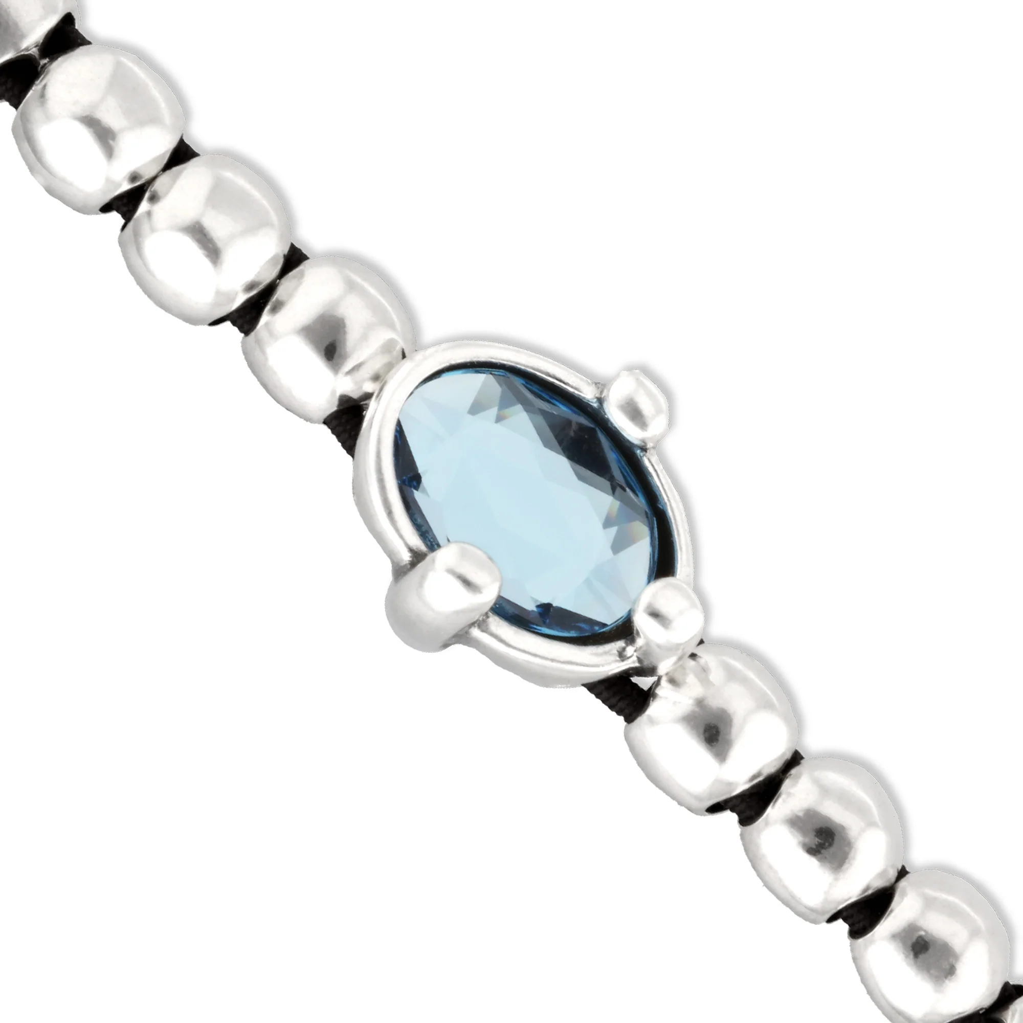 UNOde50 Ser Deslumbrante Blue Oval Crystal Beaded Bracelet - Medium - Image 2