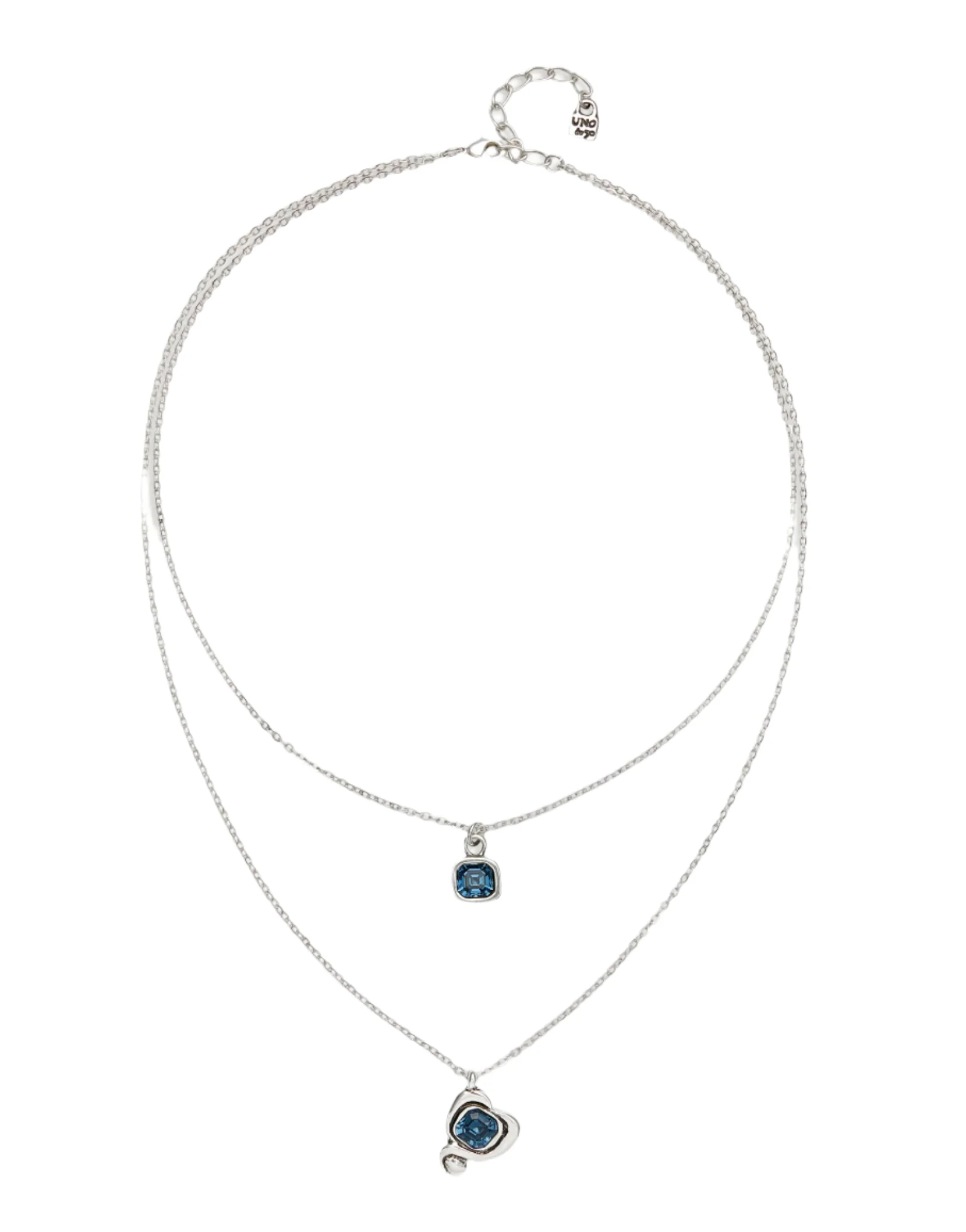 UNOde50 Ser Expresiva Silver-Plated Pendant Necklace with Double Chain