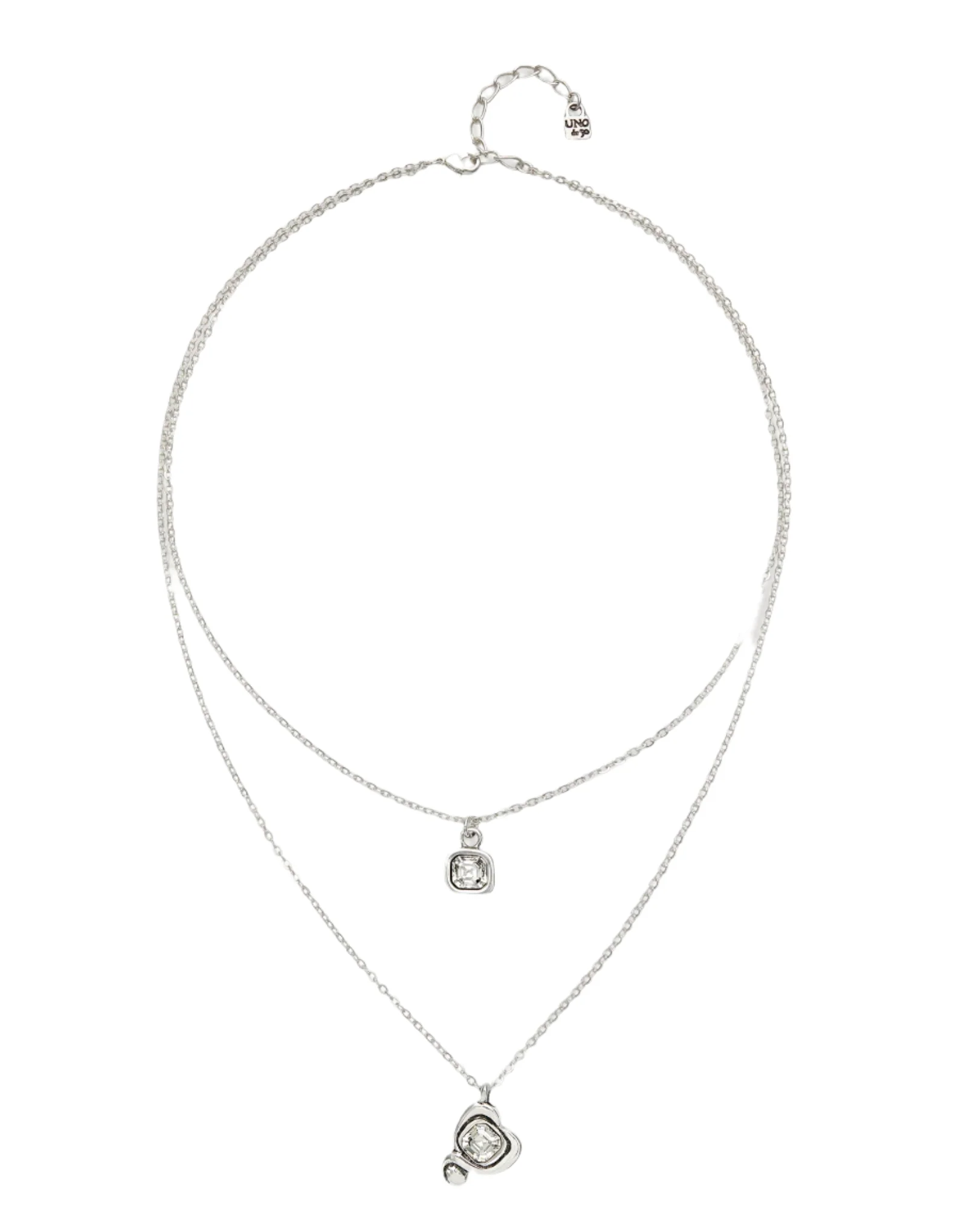 UNOde50 Ser Expresiva Silver-Plated Pendant Necklace with Double Chain