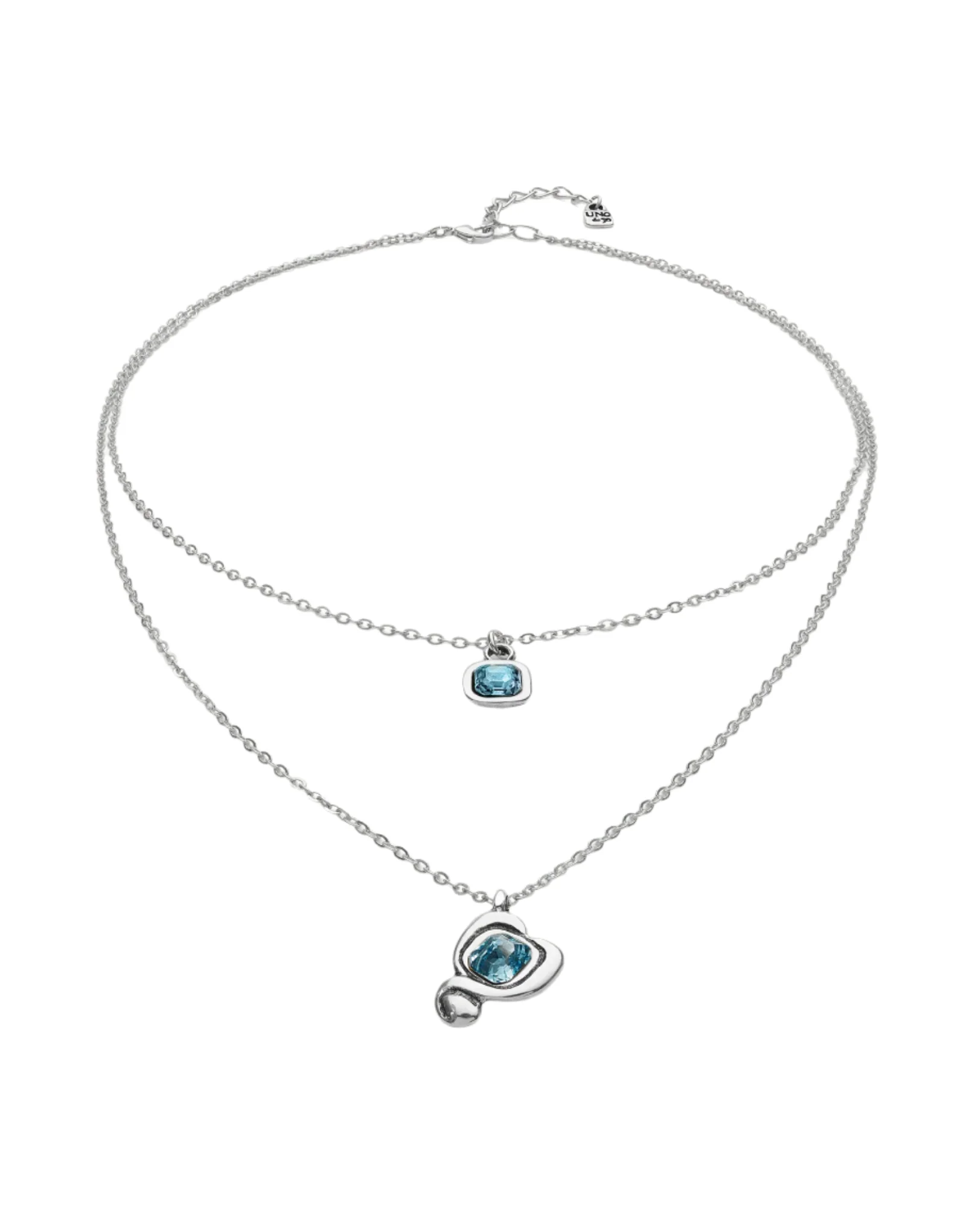 UNOde50 Ser Expresiva Silver-Plated Pendant Necklace with Double Chain - Image 2
