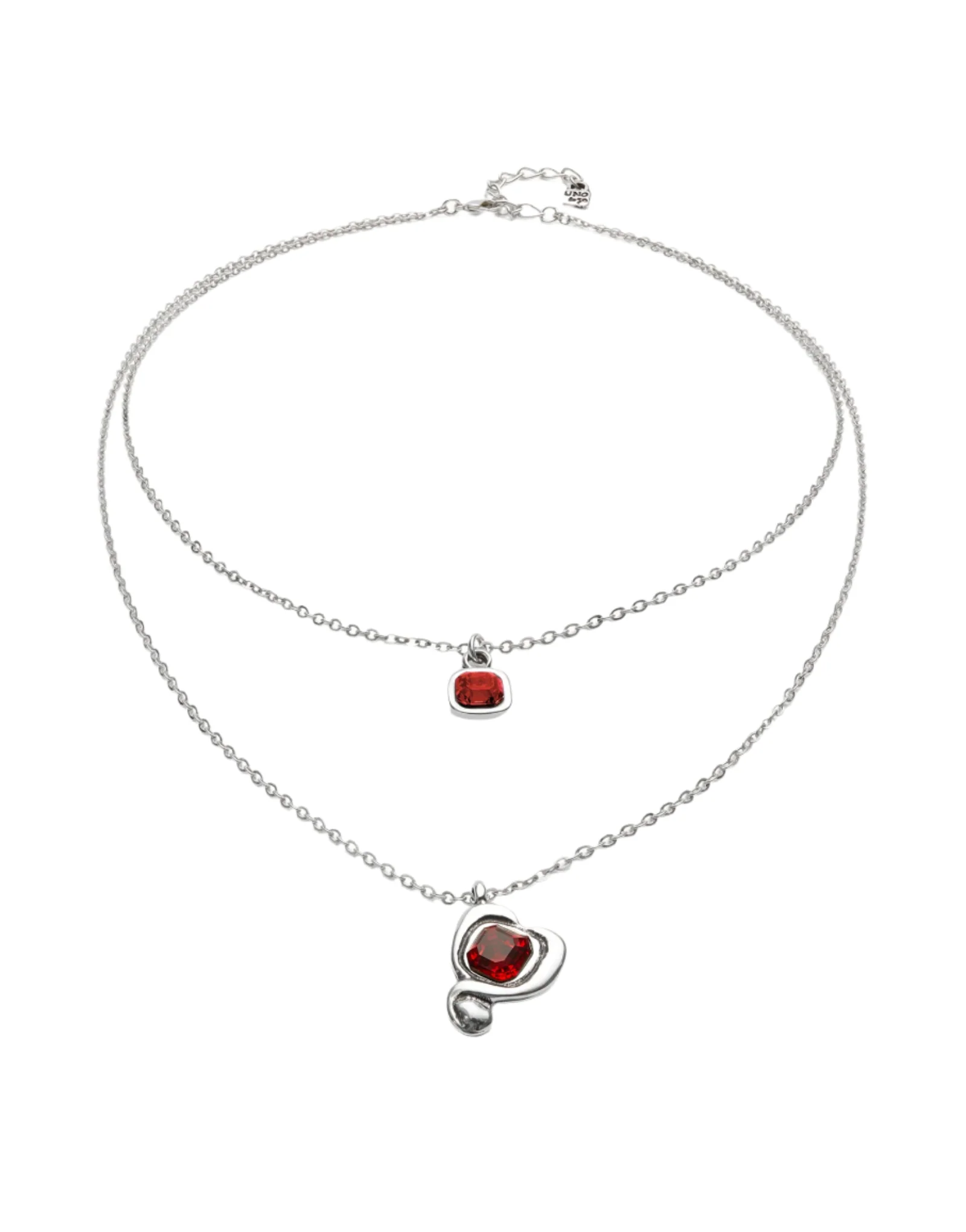 UNOde50 Ser Expresiva Silver-Plated Pendant Necklace with Double Chain - Image 2