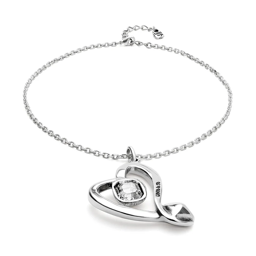 UNOde50 Ser Expresiva Silver-Plated Crystal Heart Pendant Necklace - Image 2