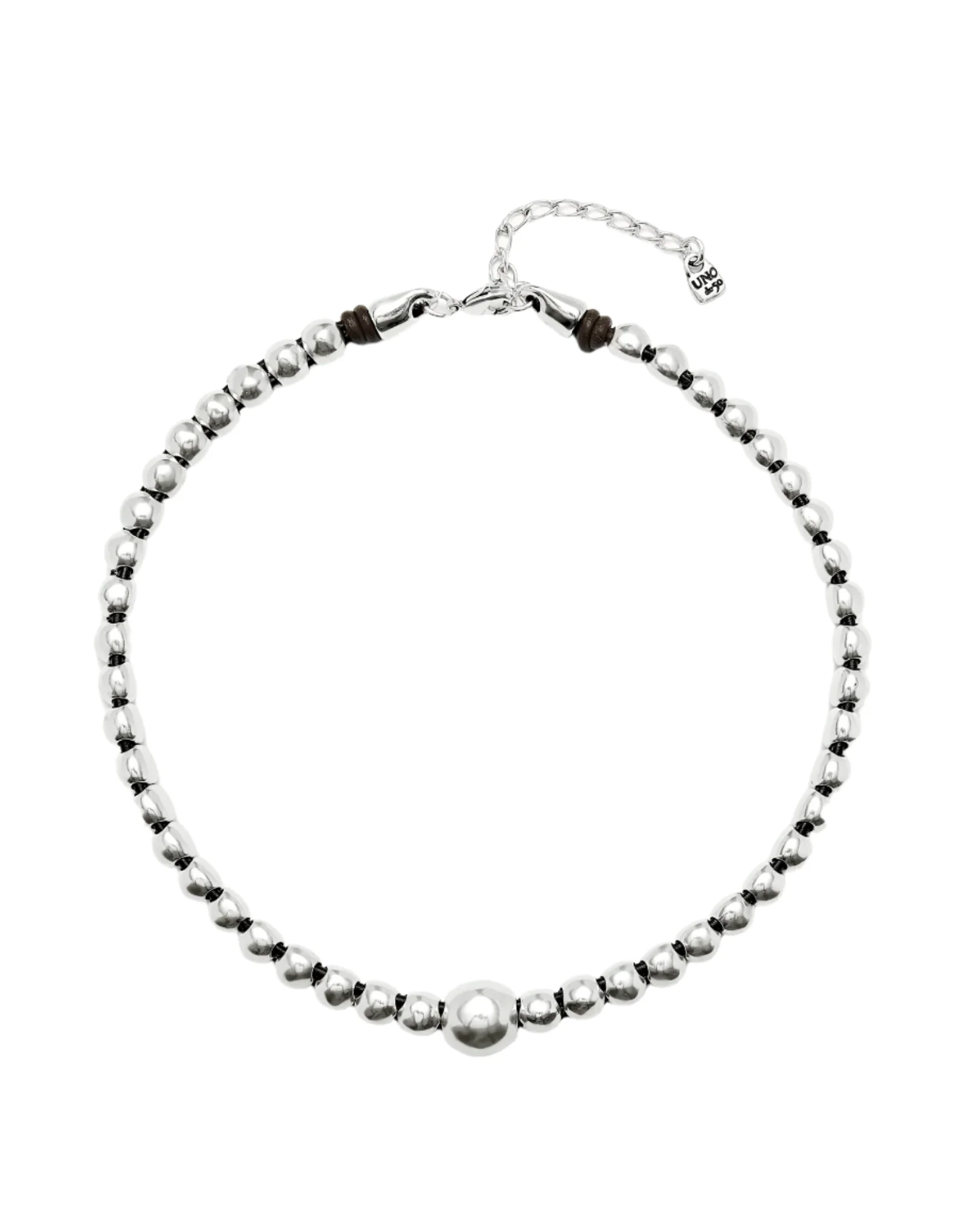 UNOde50 Ser Intrepida Silver-Plated Short Beaded Necklace