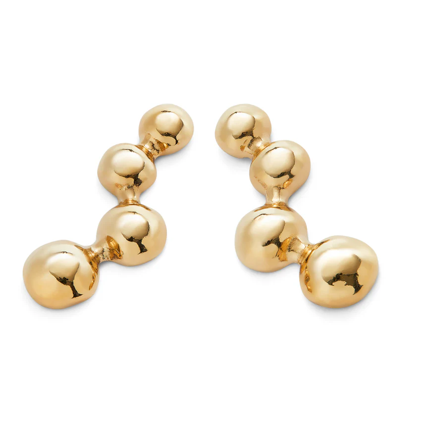 UNOde50 Ser Intrepida Gold-Plated Four Bubble Bead Earrings - Image 2