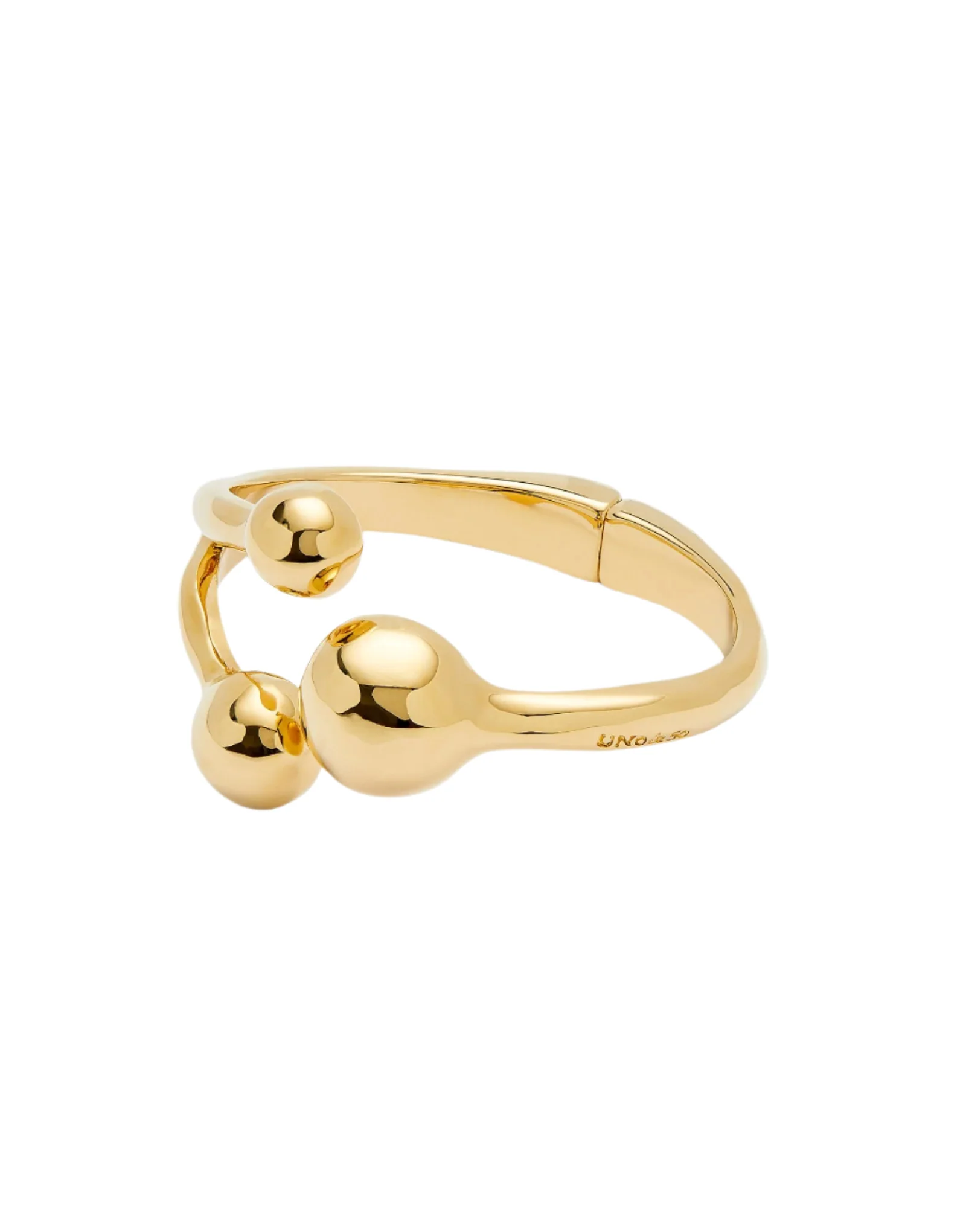 UNOde50 Gold-Plated Tree Beads Cuff Bracelet - Image 2