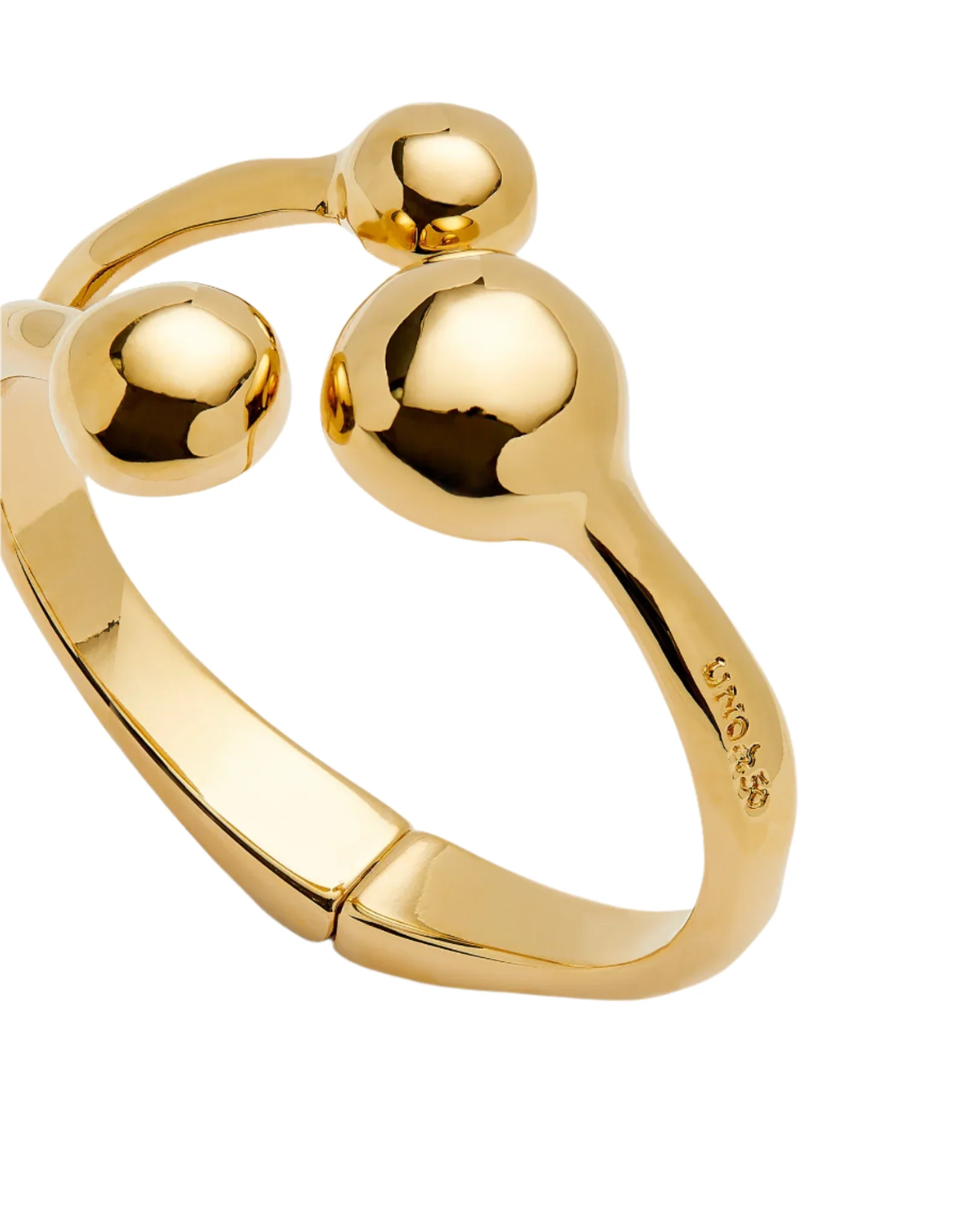 UNOde50 Gold-Plated Tree Beads Cuff Bracelet - Image 3