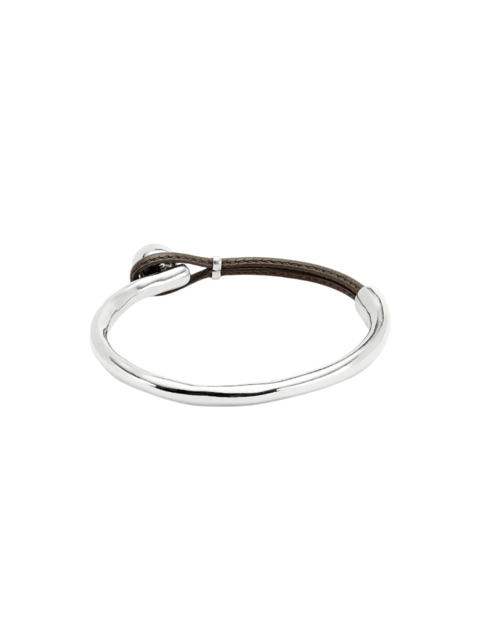 UNOde50 Ser Intrépida Silver-Plated Brown Leather Bracelet - Image 2