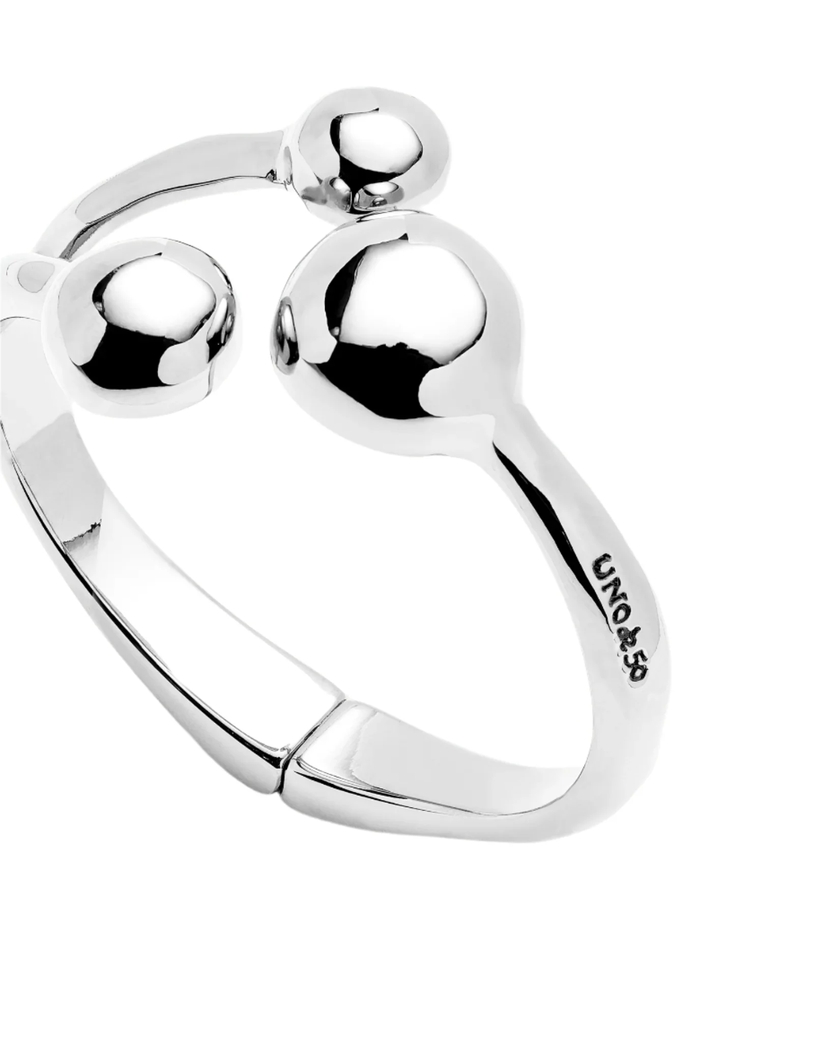 UNOde50 Ser Intrepida Silver-Plated Three Bead Cuff Bracelet - Medium - Image 2