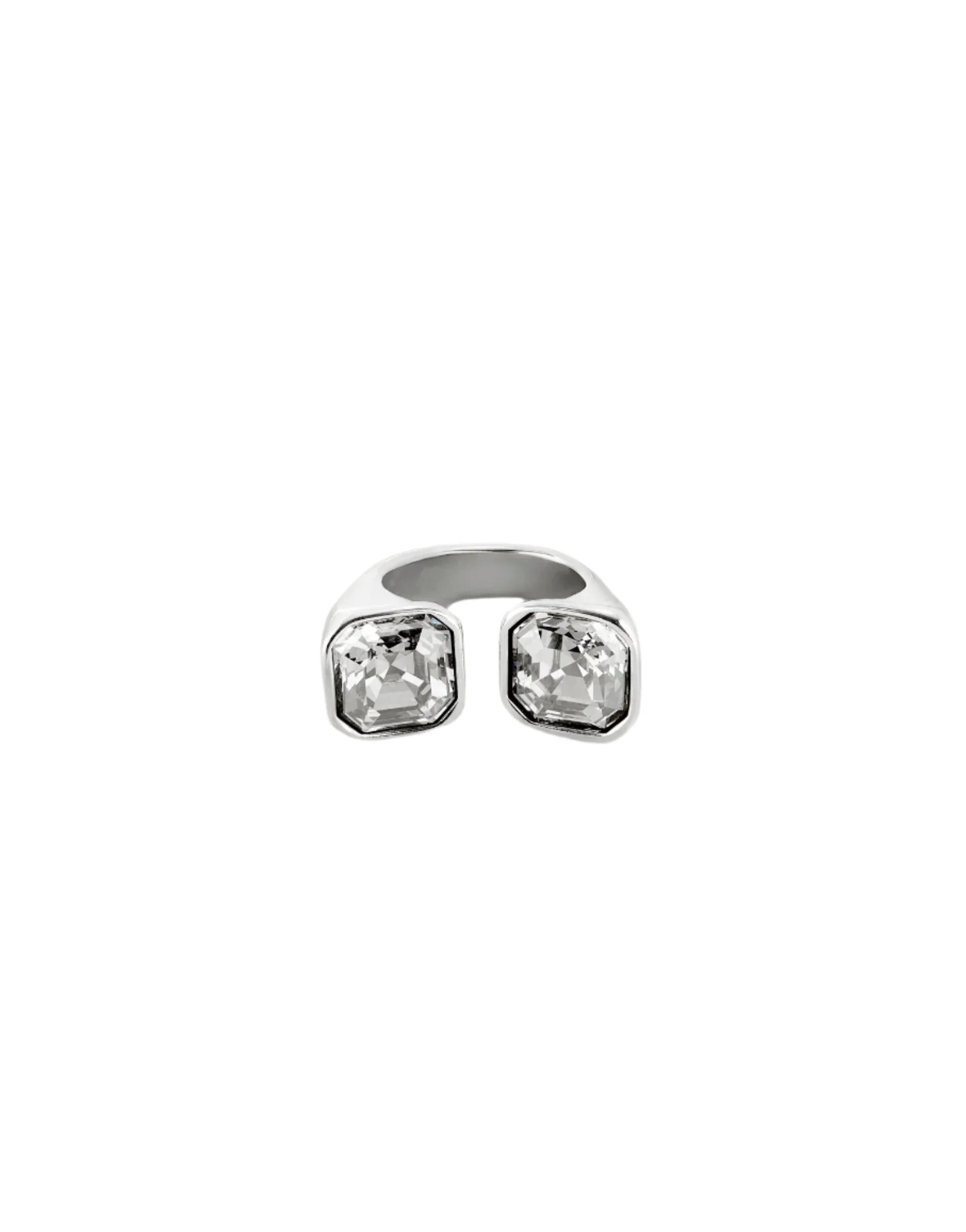 UNOde50 Ser Sin Complejos Silver-Plated White Crystal Ring - Size 9.5 - Image 2