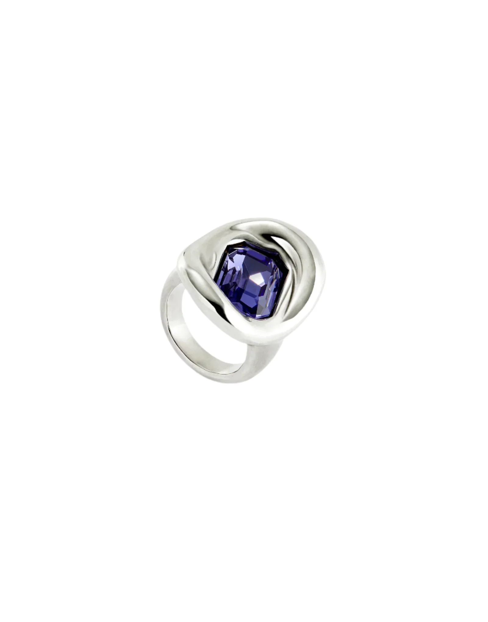 UNOde50 Ser Valiente Silver-Plated Purple Crystal Ring - Size 9.5 - Image 2