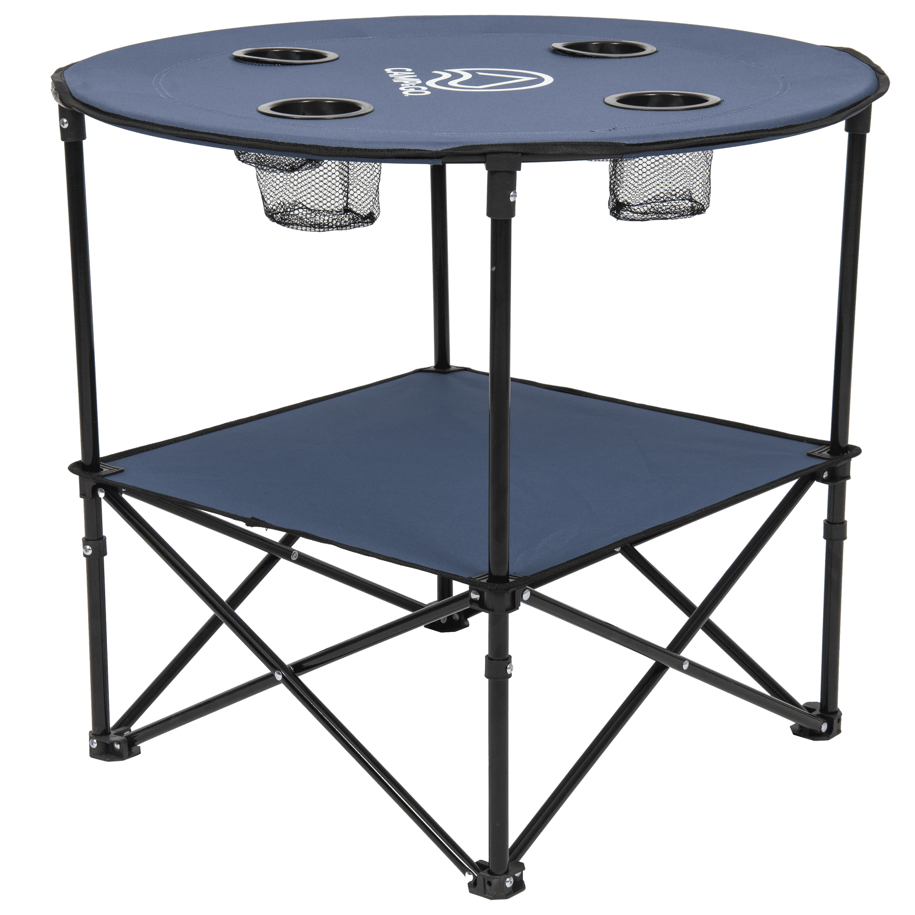 Shelterlogic CAMP&GO 28" Round Lightweight Fabric Portable Folding Beach Table - Image 3