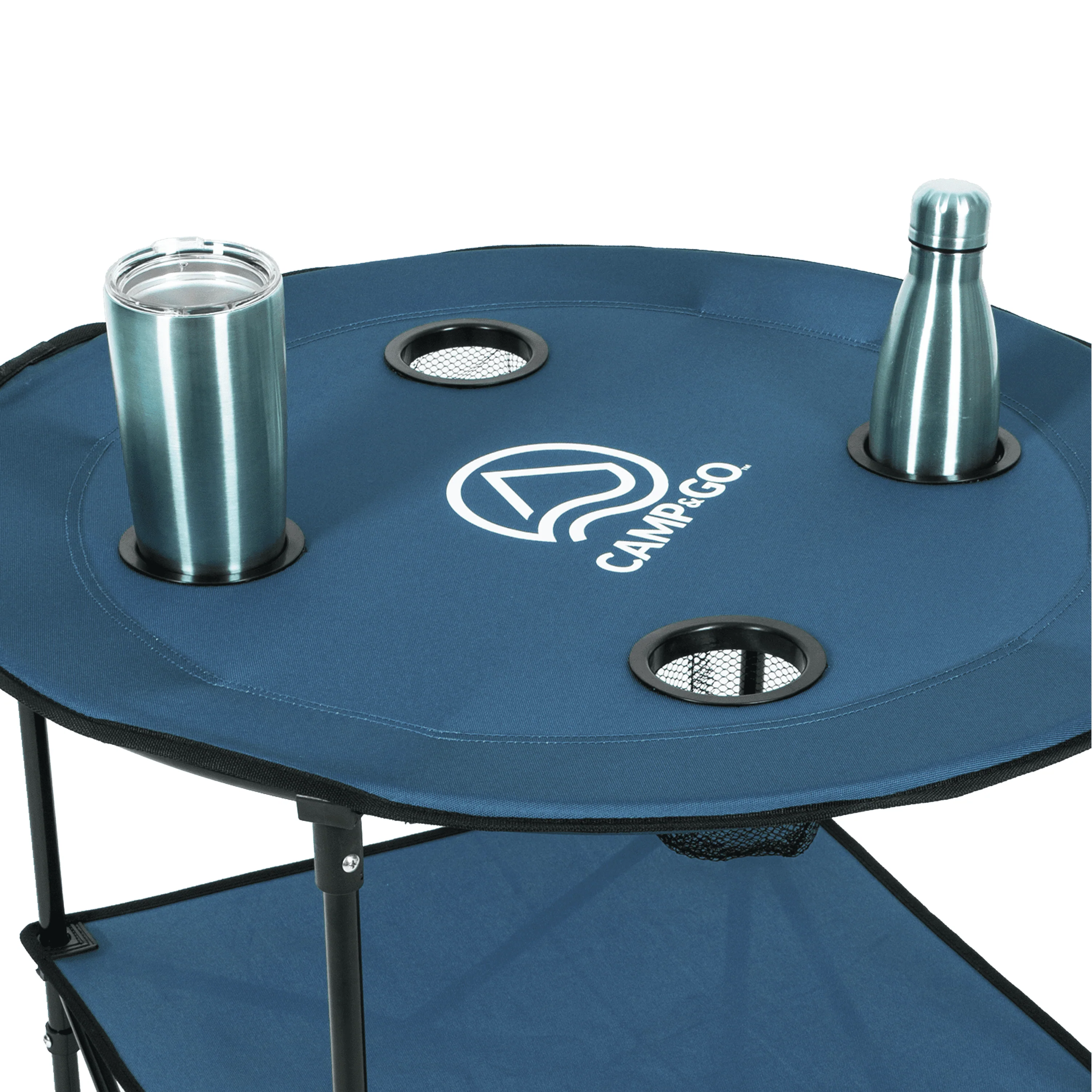 Shelterlogic CAMP&GO 28" Round Lightweight Fabric Portable Folding Beach Table - Image 4