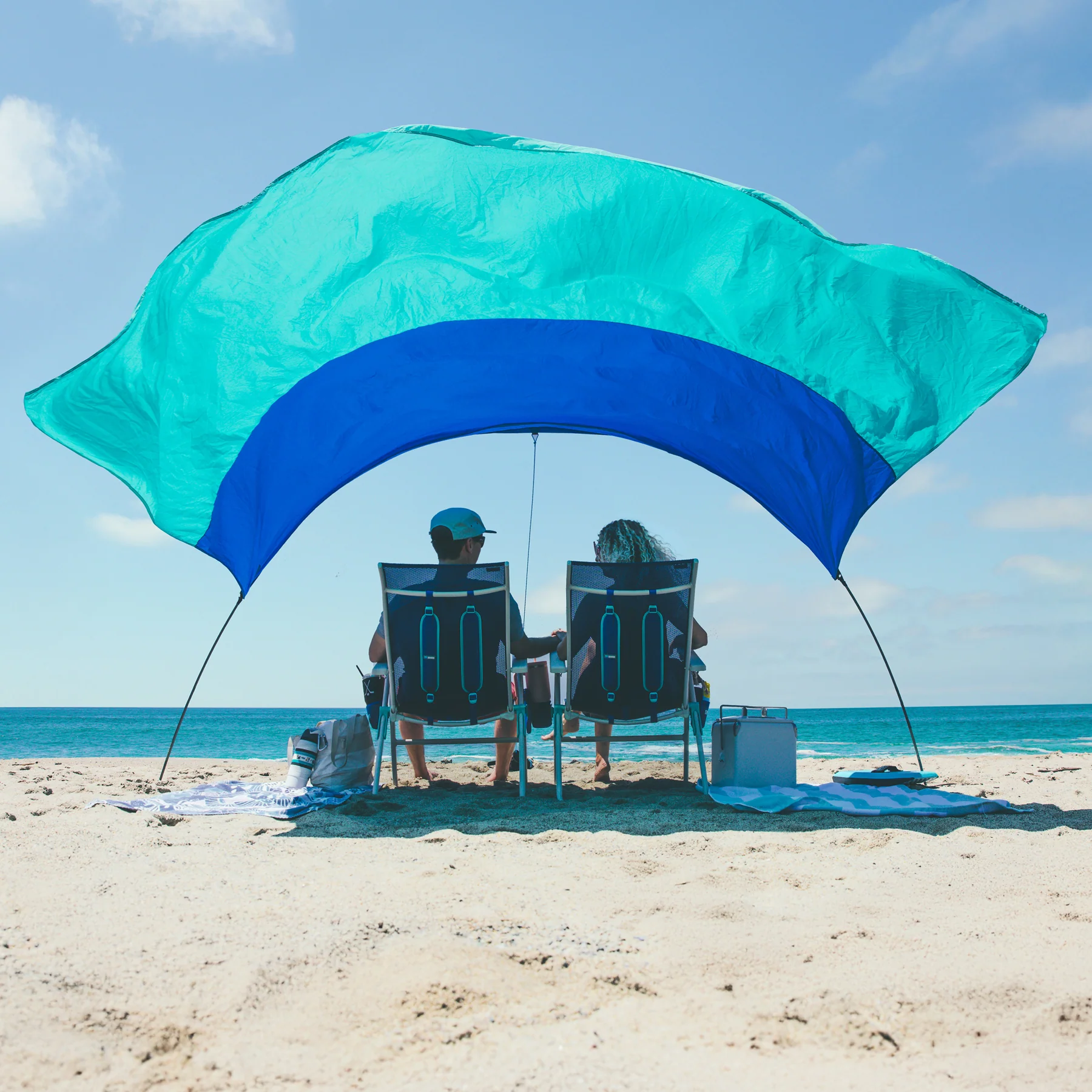 Shibumi Shade Mini with Wind Assist Ocean - Image 5