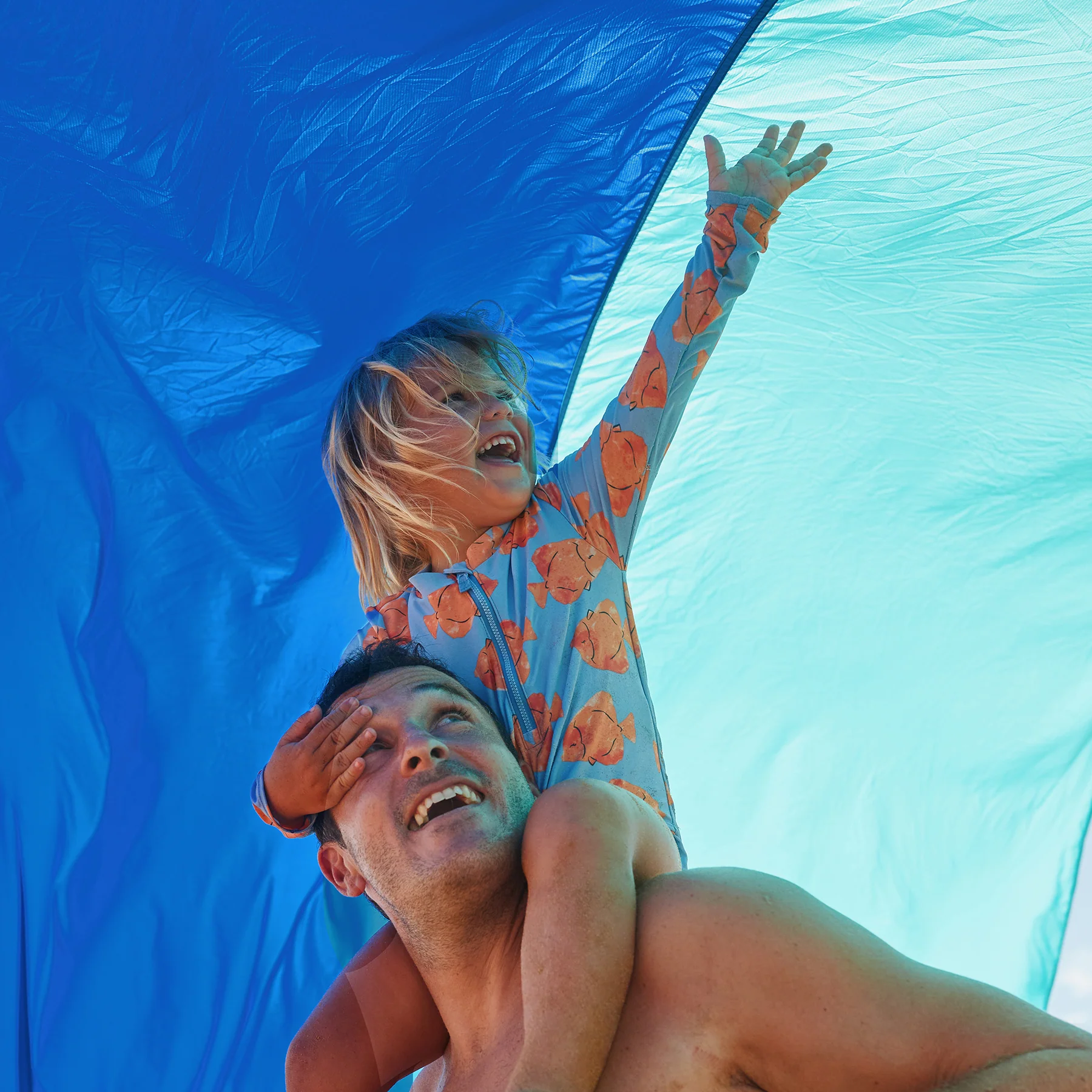 Shibumi Shade Mini with Wind Assist Ocean - Image 6