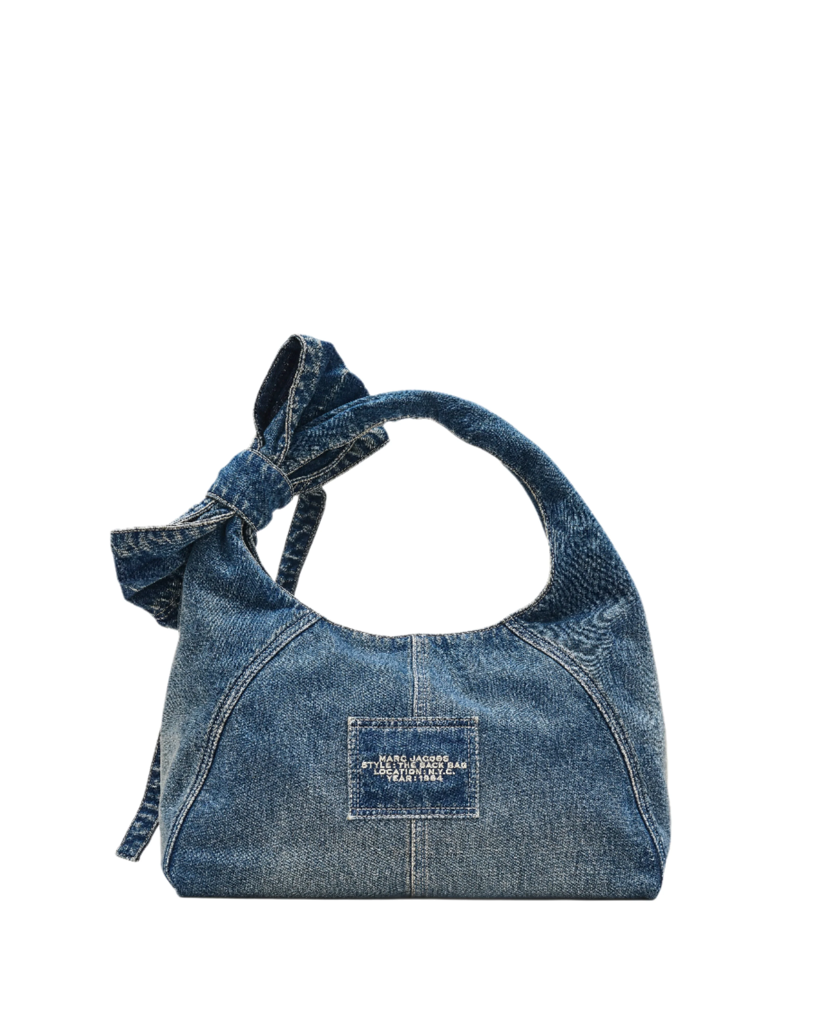 Marc Jacobs The Denim Bow Sack Shoulder Handbag - Image 2