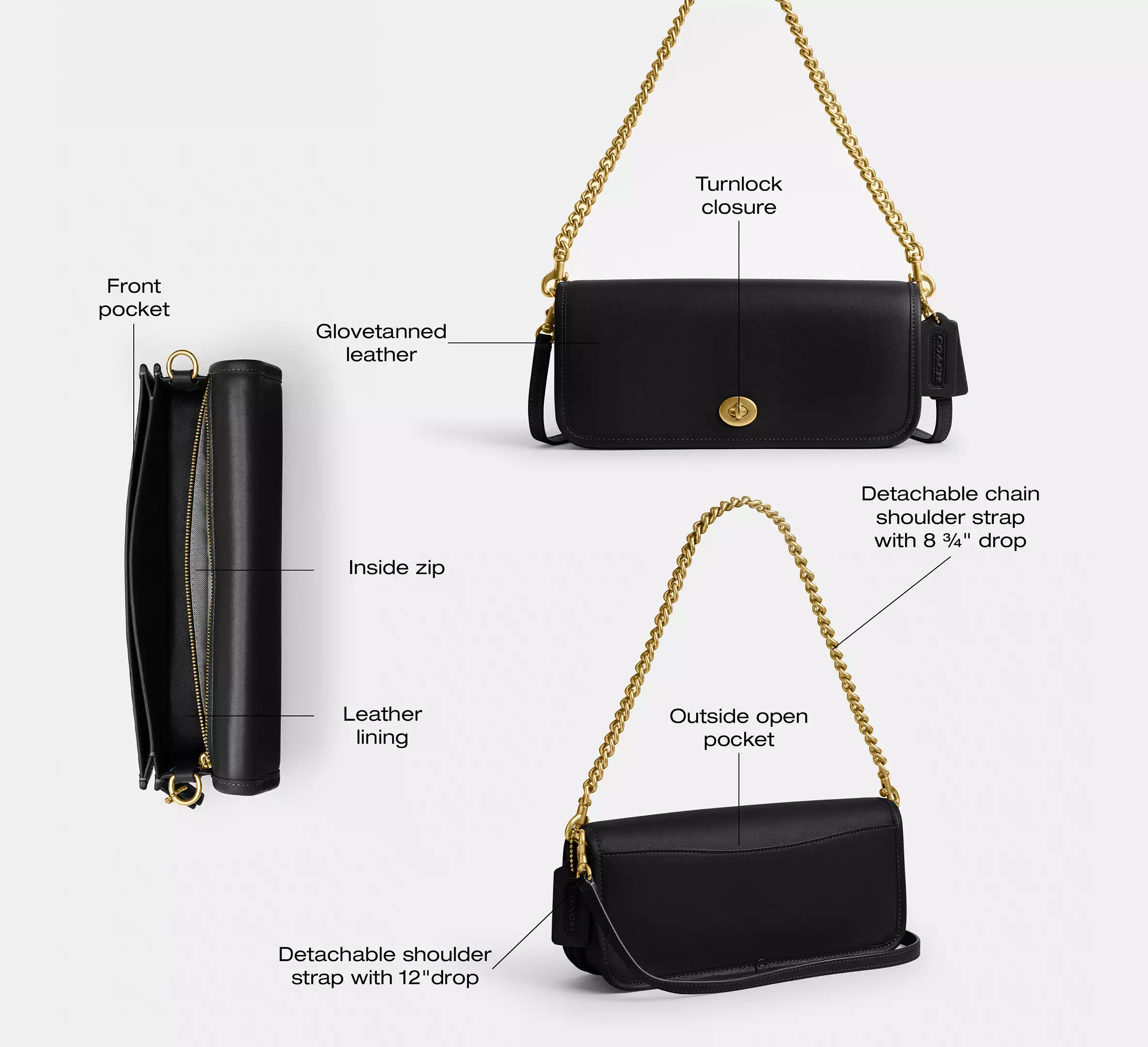 Coach Dinky Shoulder Handbag - Image 5