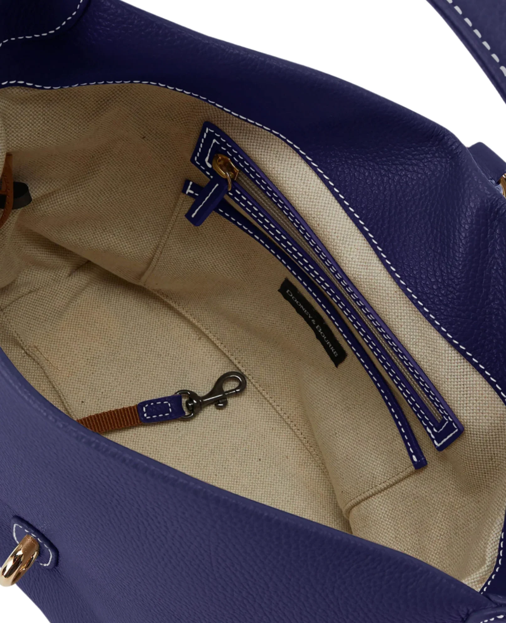 Dooney & Bourke Lucca Leather Logo Lock Hobo Handbag - Image 3