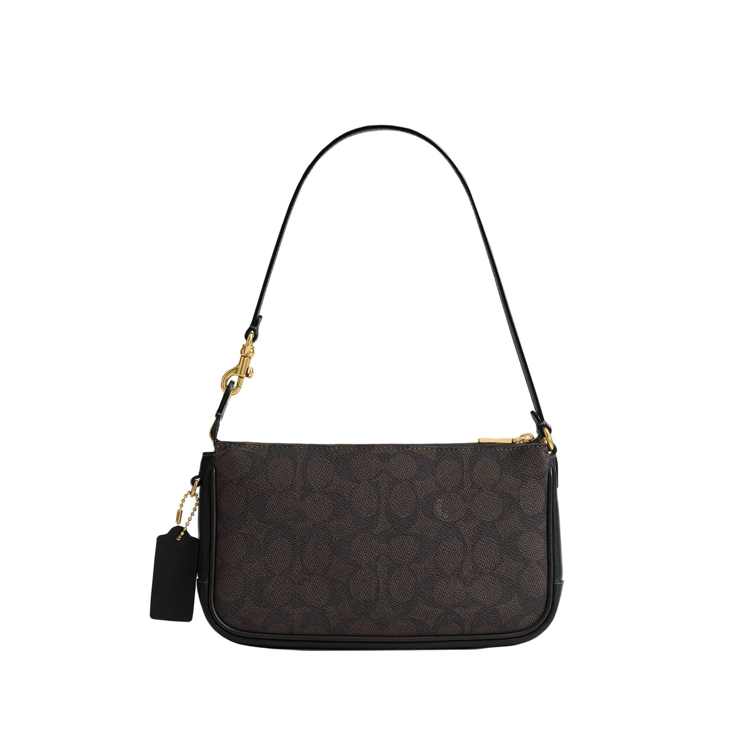 COACH Recycled Leather Signature Canvas Plaza Shoulder Handbag - Image 3