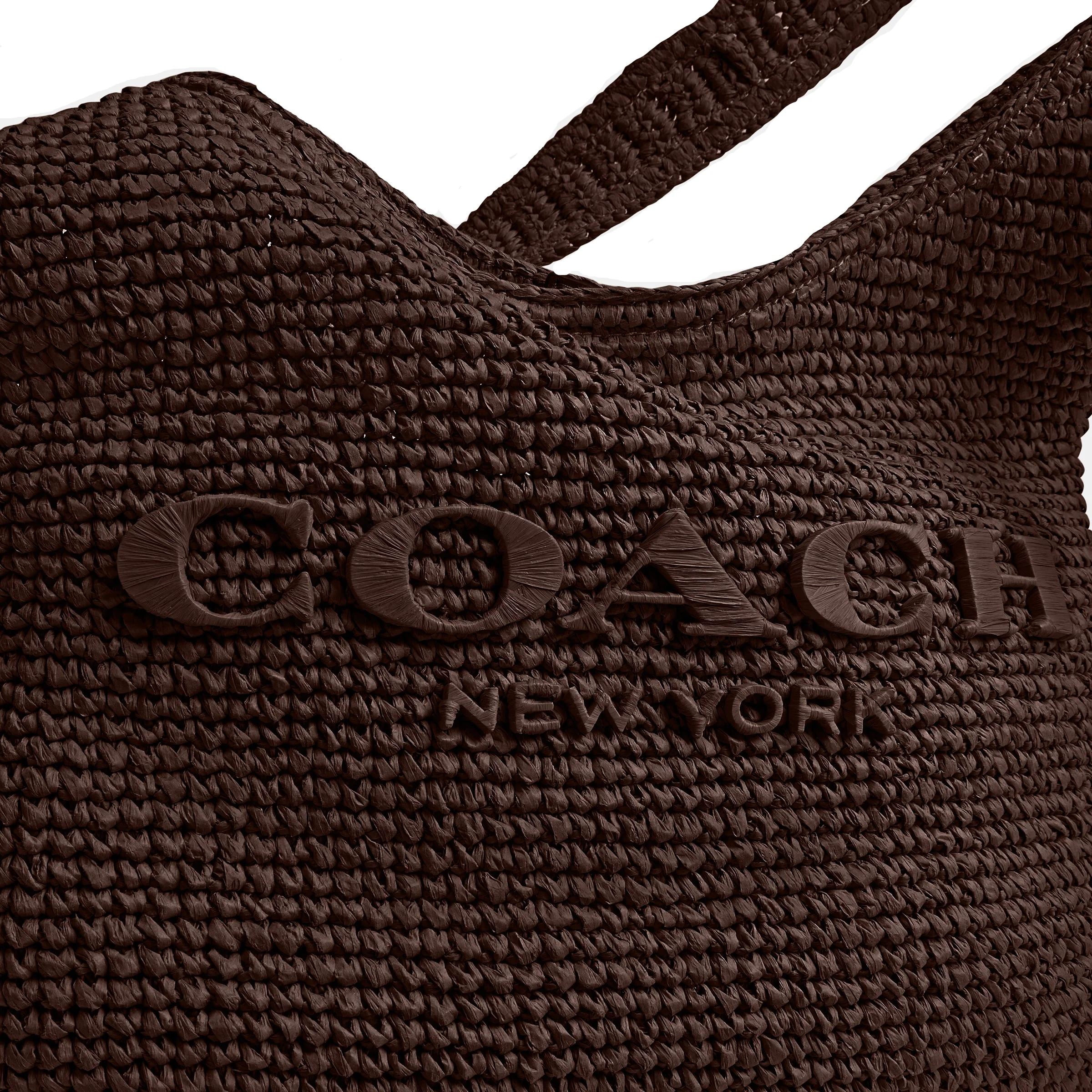 COACH Straw Woven Brooklyn 34 Shoulder Handbag - Image 7
