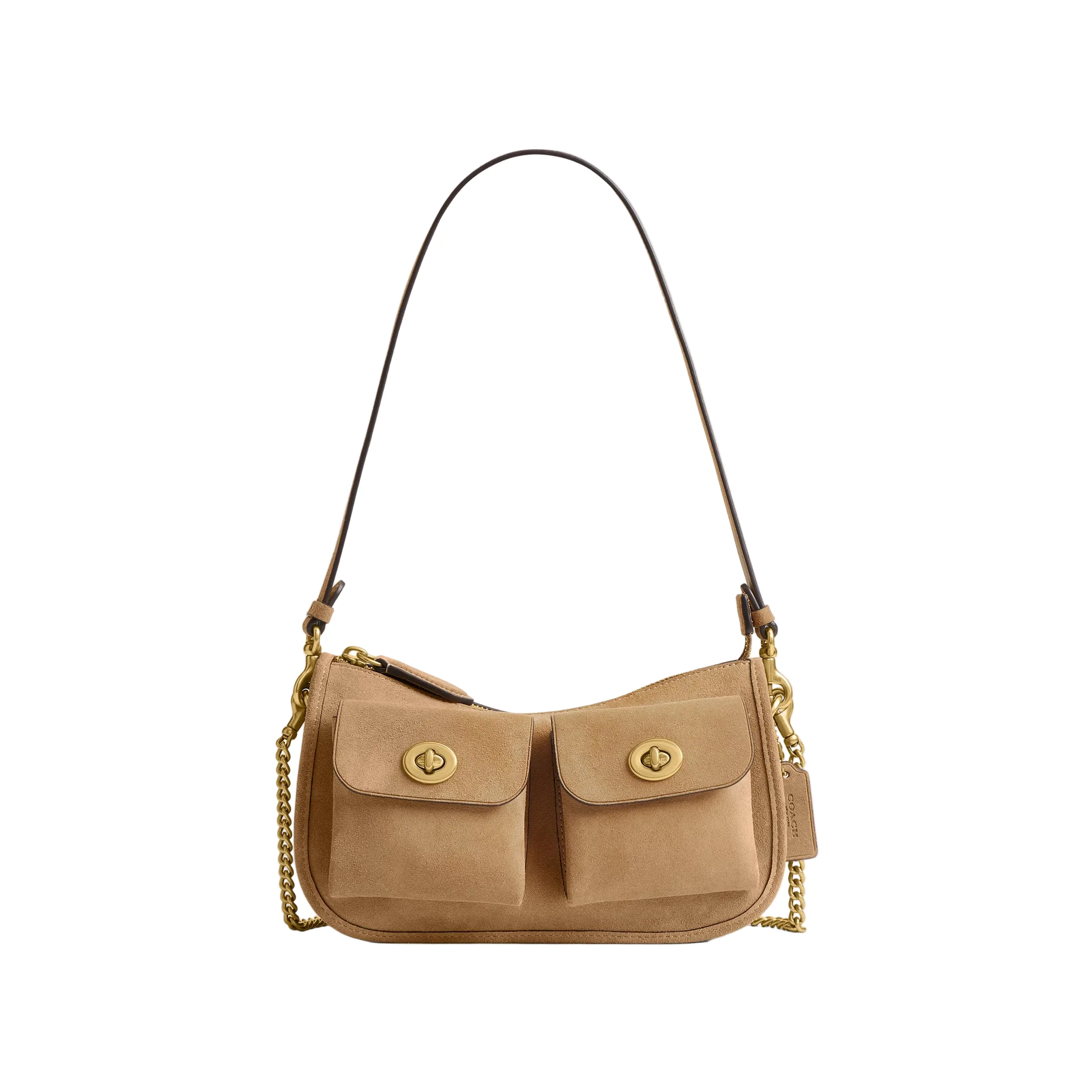 COACH Twin Turnlock Waverly Shoulder Handbag