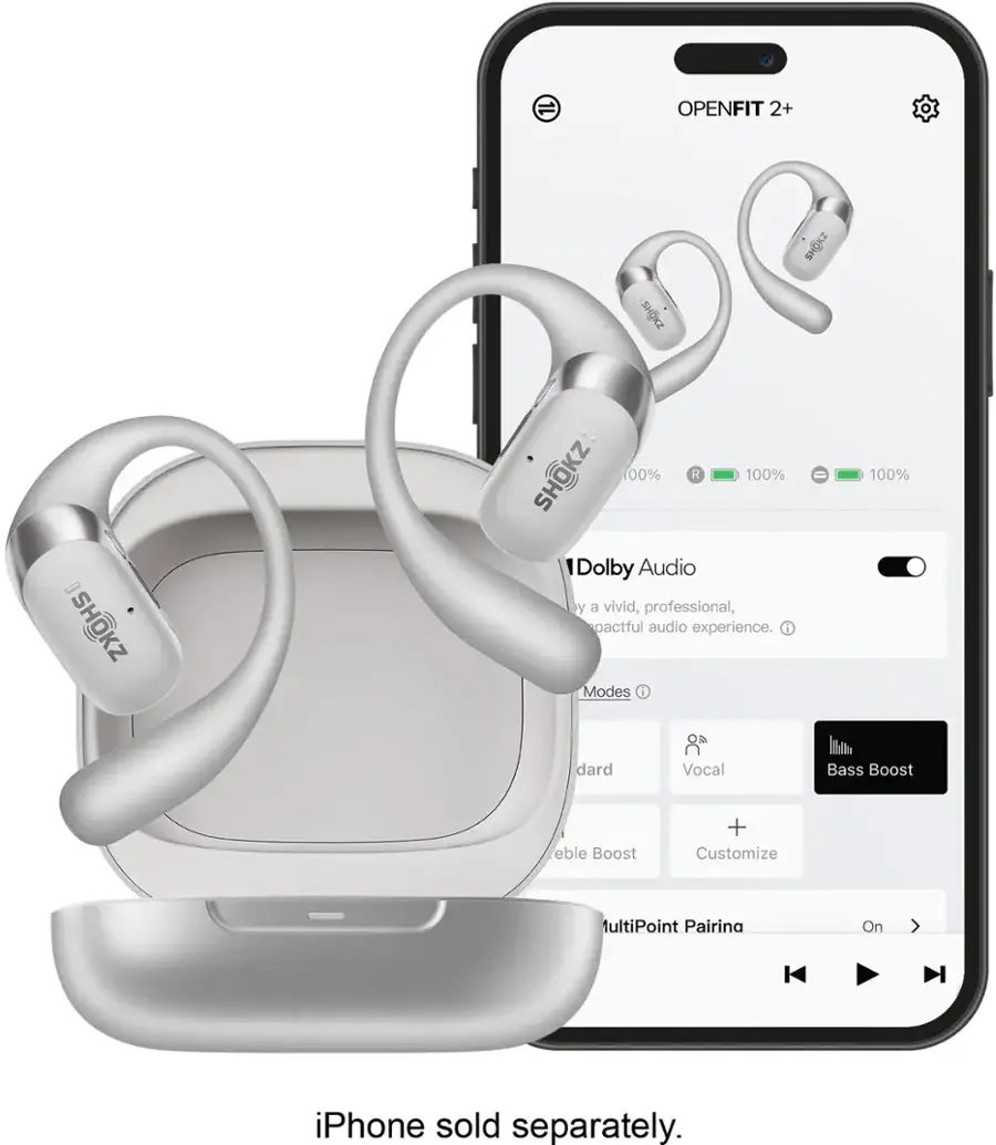 Shokz OpenFit 2+ Open-Ear True Wireless Bluetooth Earbuds - Image 5