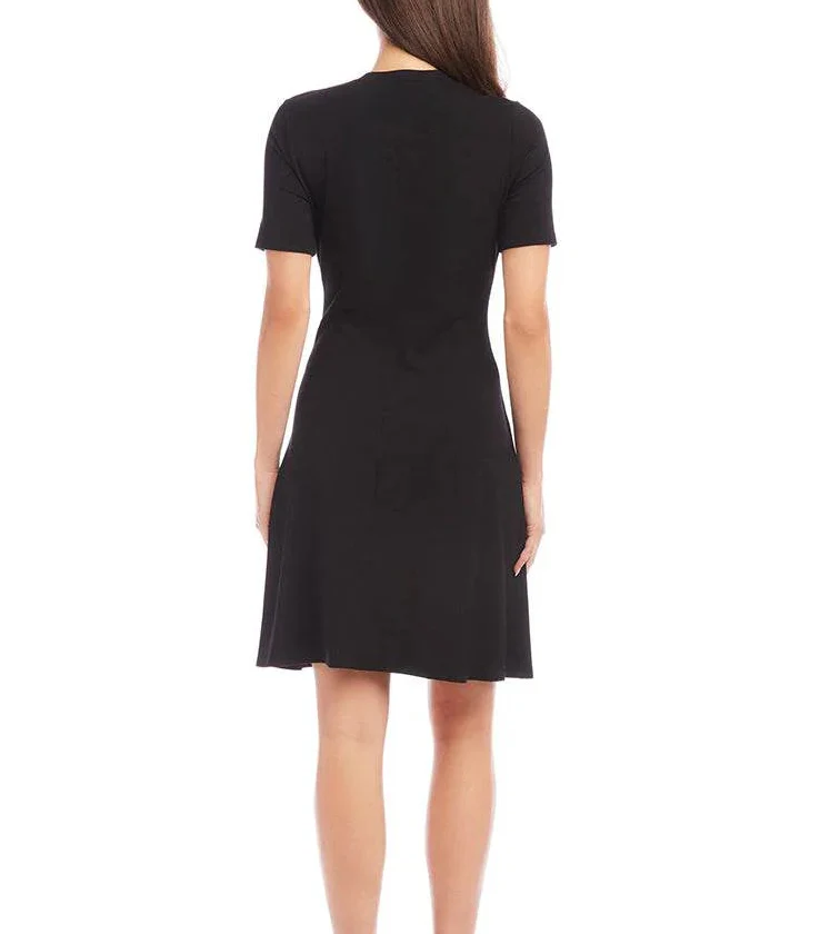 Karen Kane Womens Short Sleeve A-Line Dress - Image 3