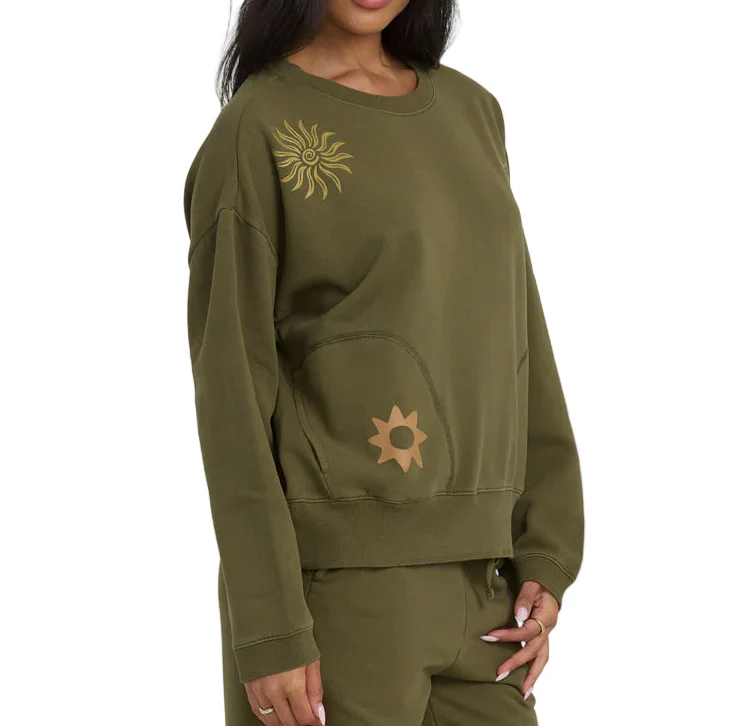 Billabong Womens Sightseer Wave Crewneck Sweatshirt - Image 2