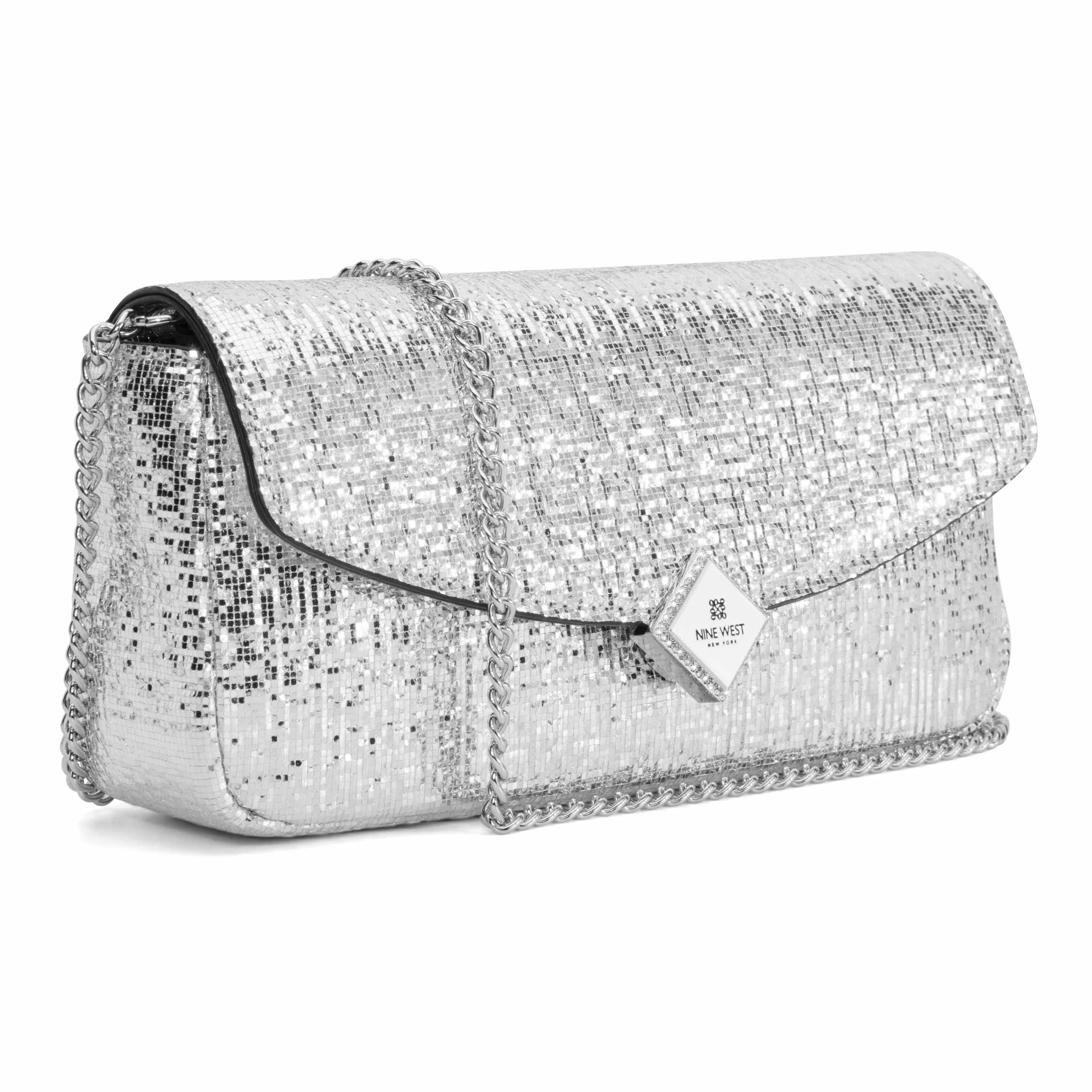 Nine West Kristina Phone Case Organizer Chain Clutch Crossbody Handbag - Image 2