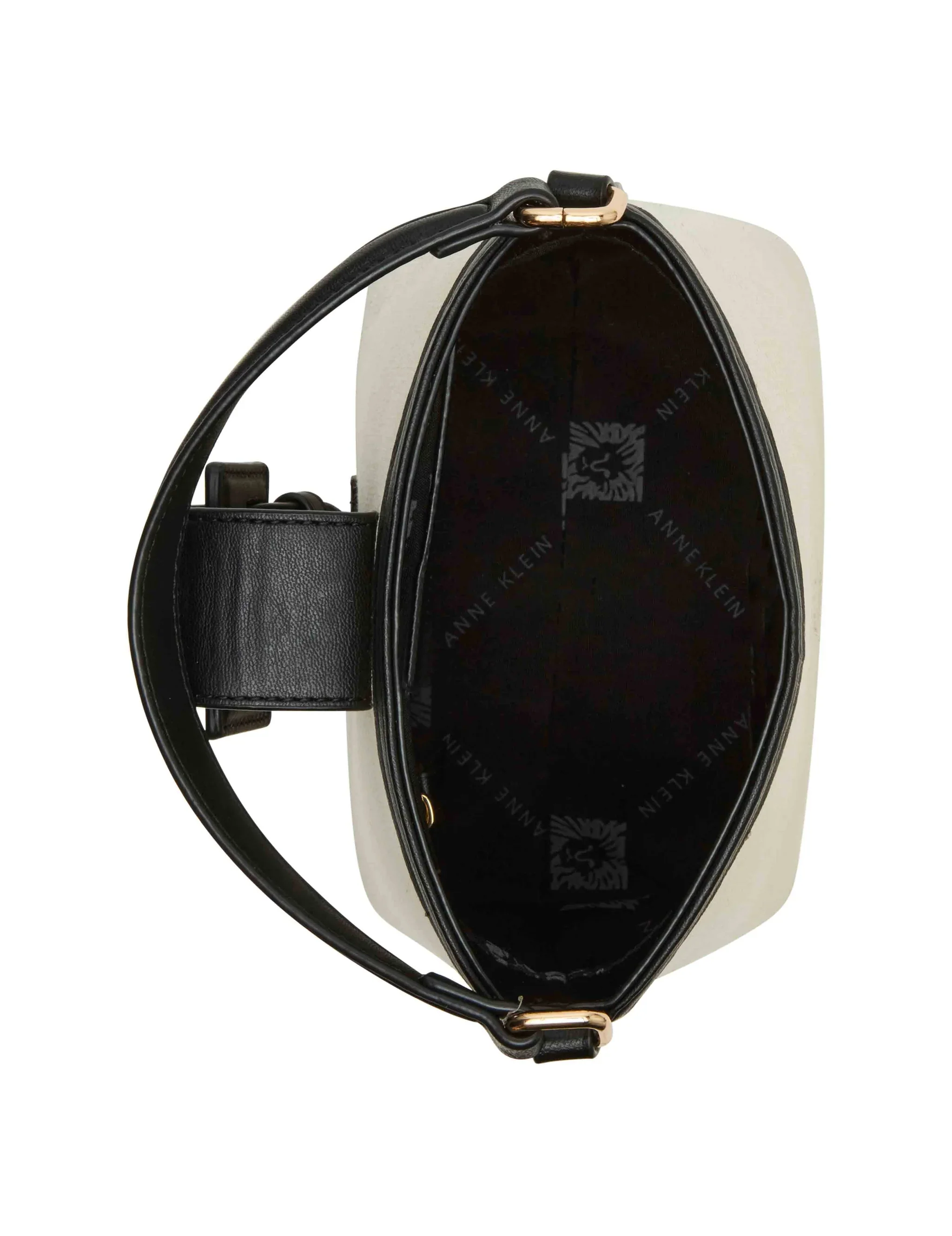 Anne Klein Convertible Small Covered Buckle Canvas Bucket Handbag - Image 4