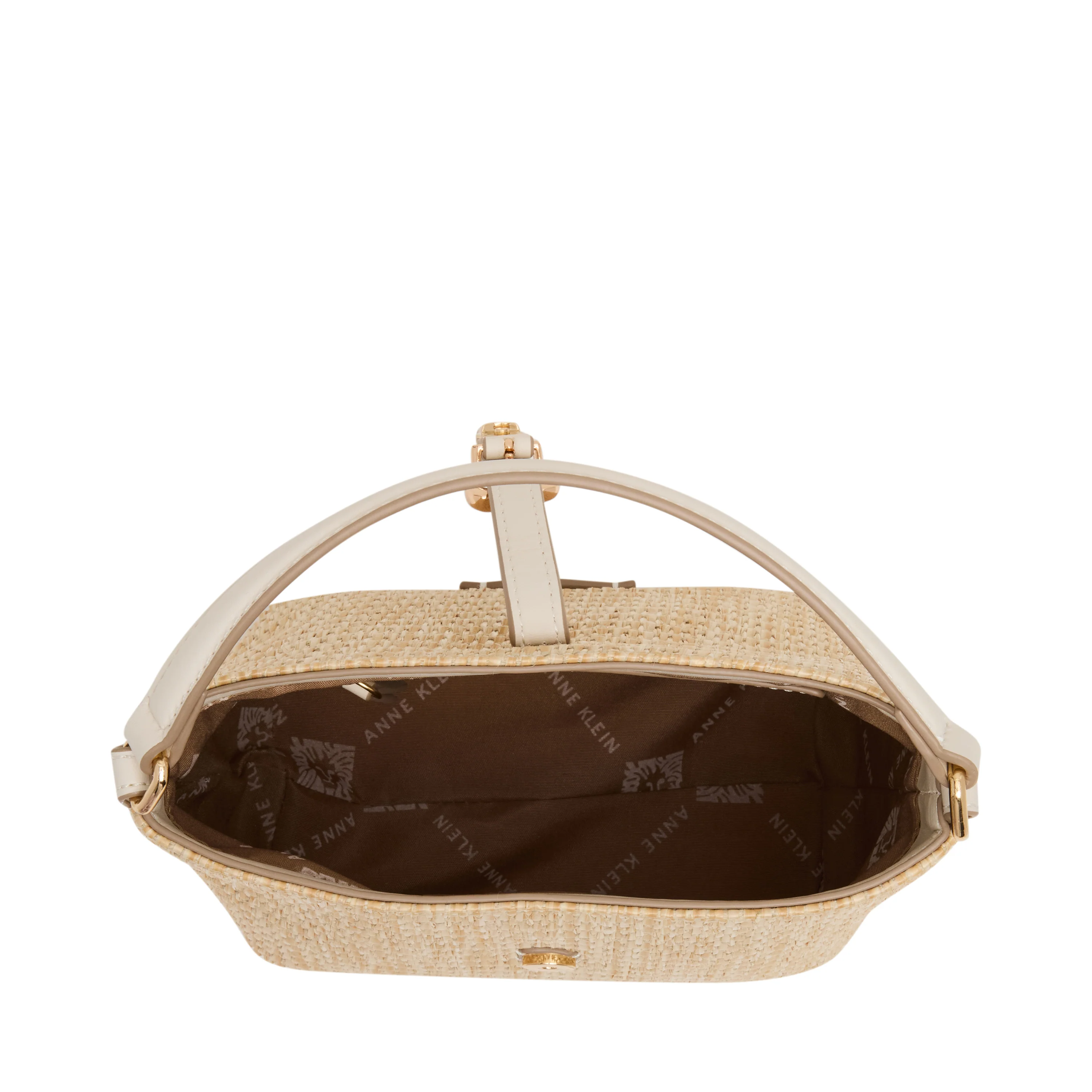 Anne Klein Small Sculpted Buckle Bucket Handbag - Image 4