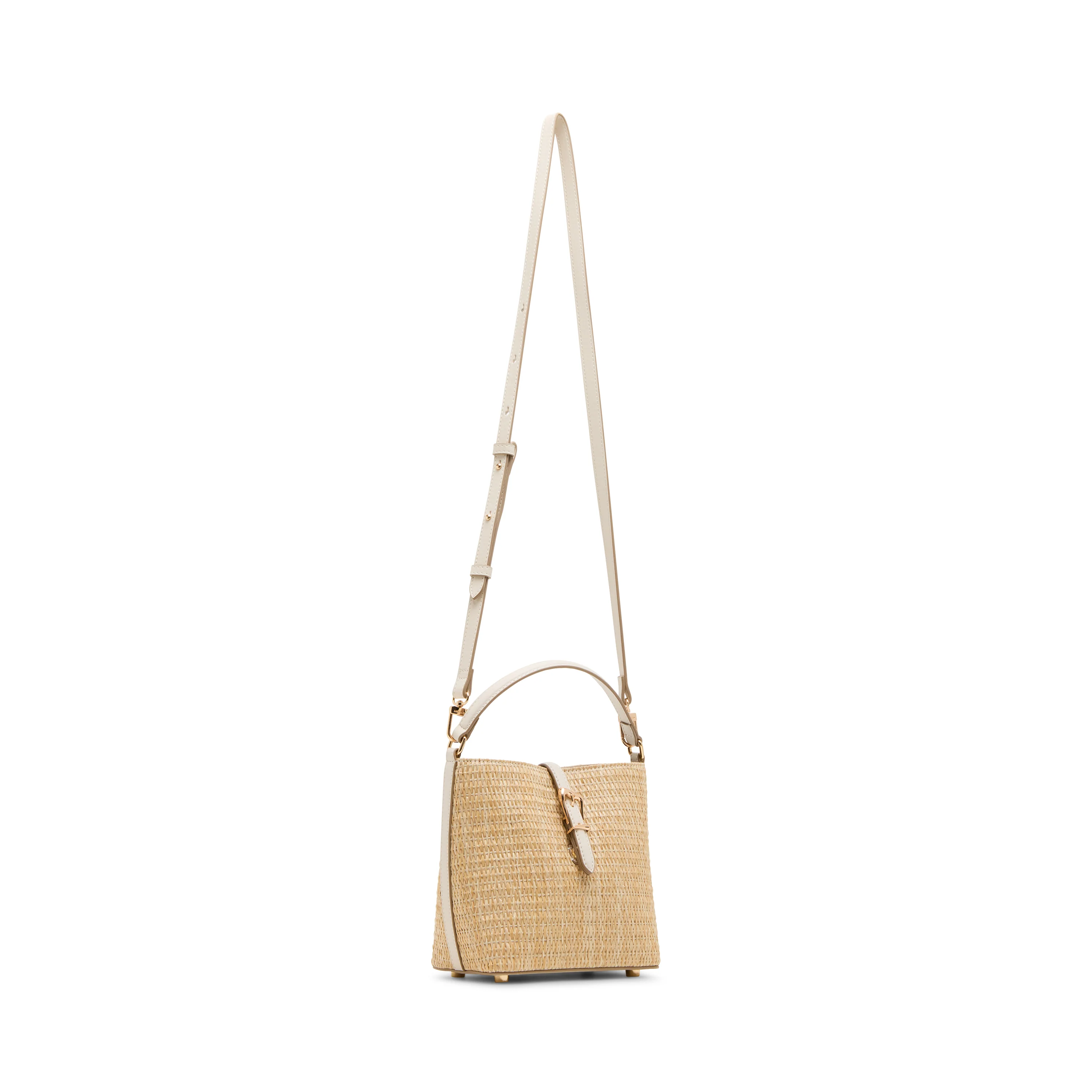 Anne Klein Small Sculpted Buckle Bucket Handbag - Image 5