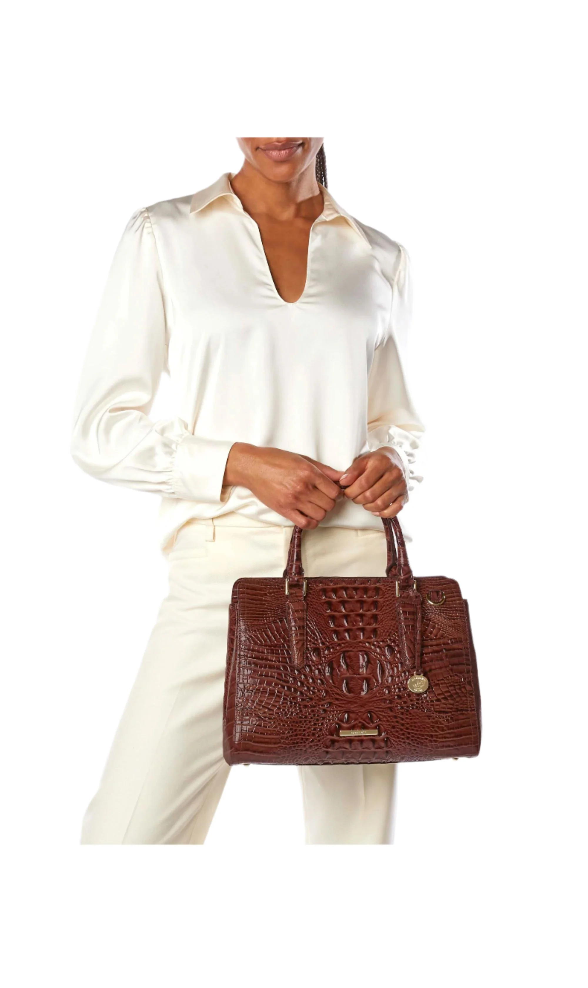 BRAHMIN Small Finley Satchel Handbag - Image 5