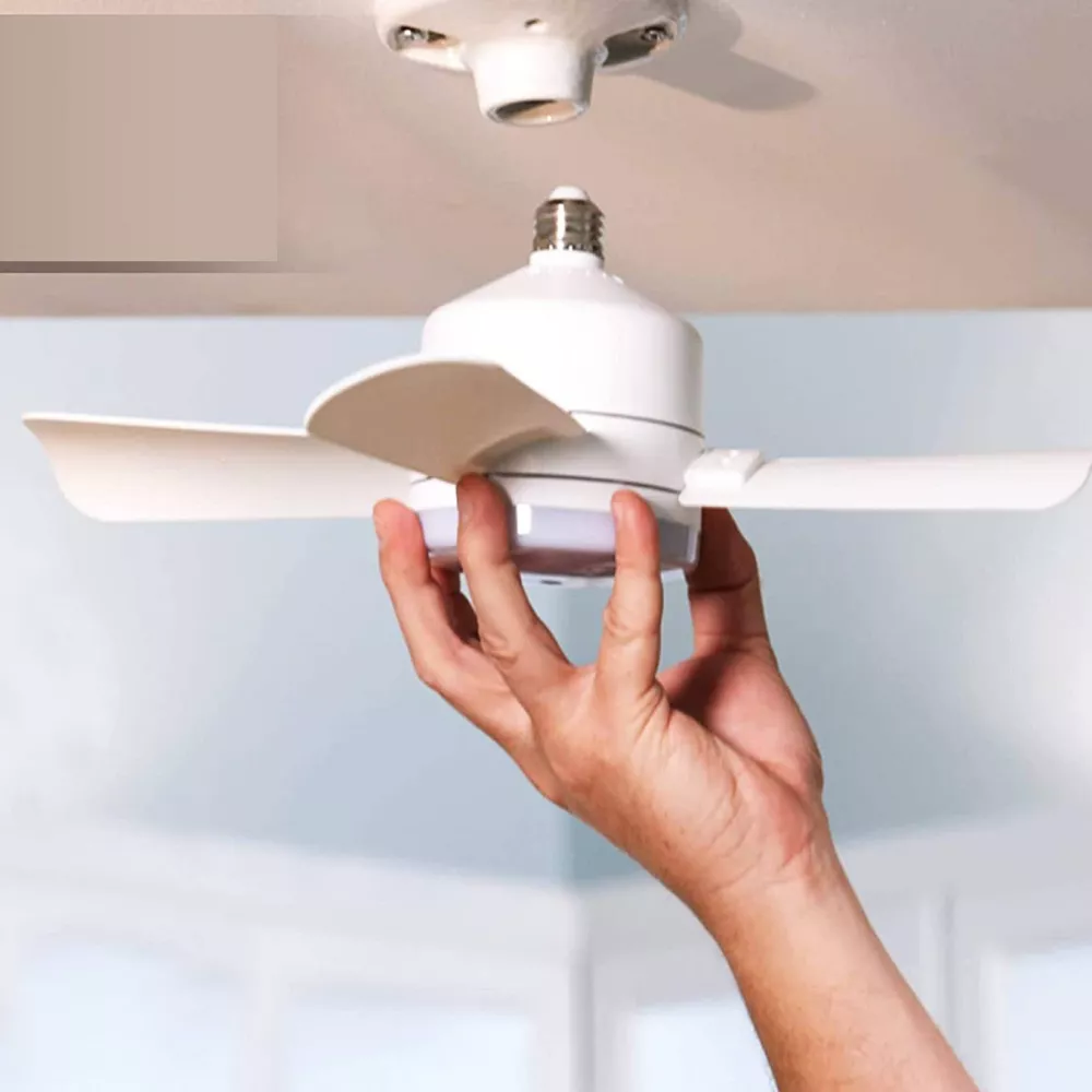 Bell + Howell Socket Ceiling Fan with Light & Remote Control - Image 2