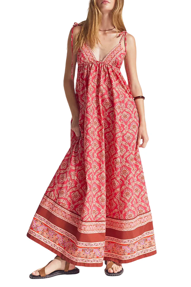 Free People Womens Sorrento Stroll Printed Maxi Dress - Image 2