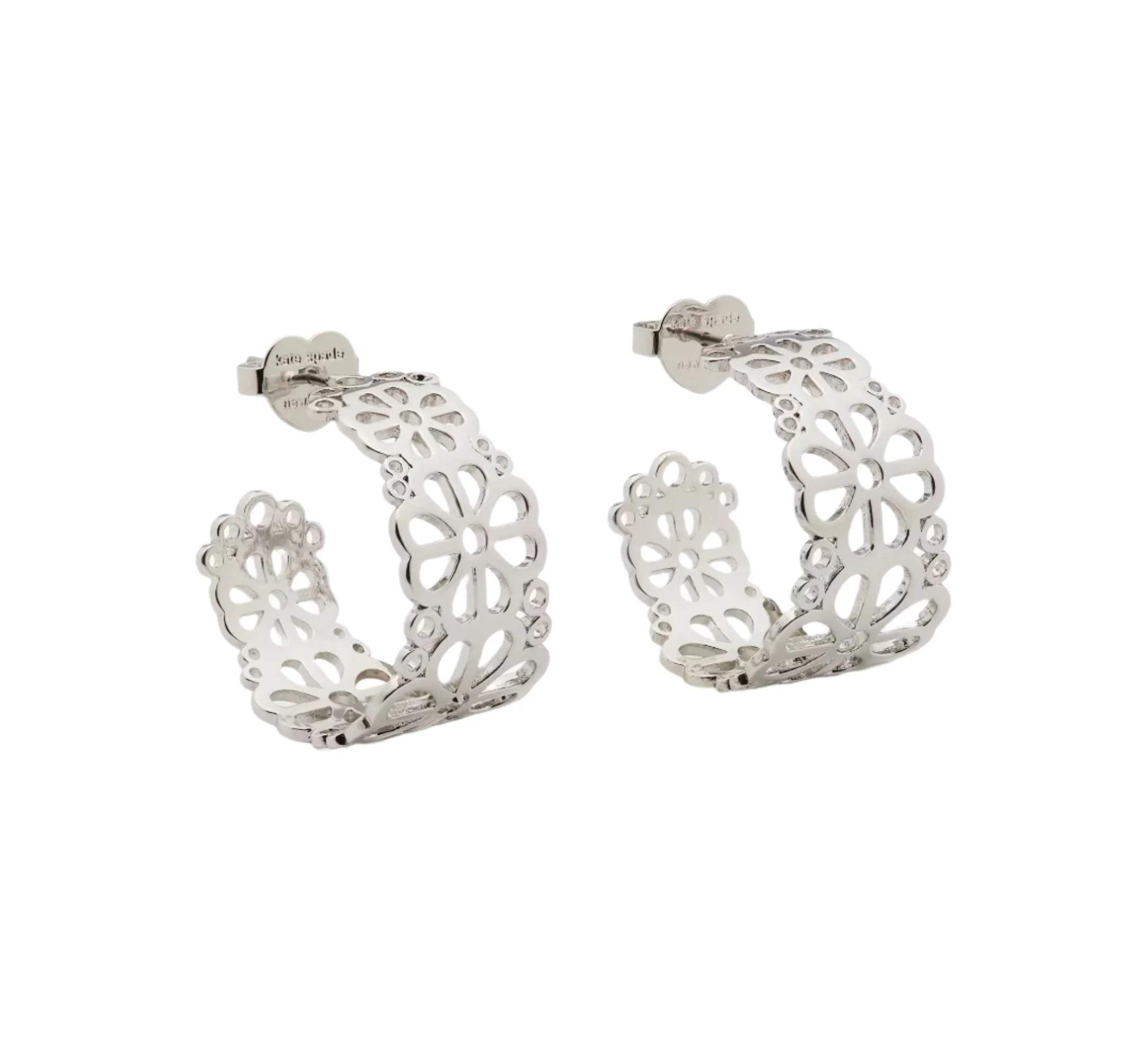 Kate Spade Spade Flower Lace Hoop Earrings