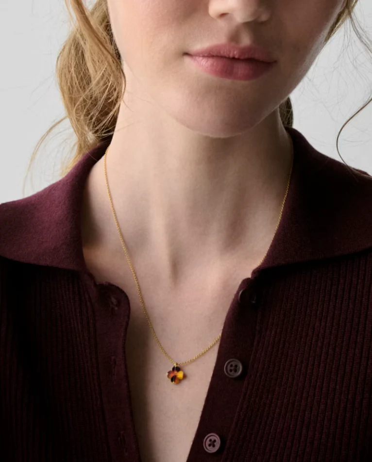 Kate Spade Spade Flower Mini Pendant Necklace - Image 3