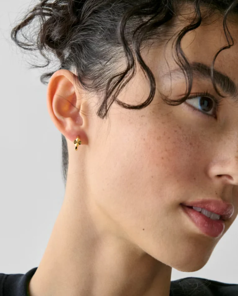 Kate Spade Spade Flower Huggies Earrings - Image 3