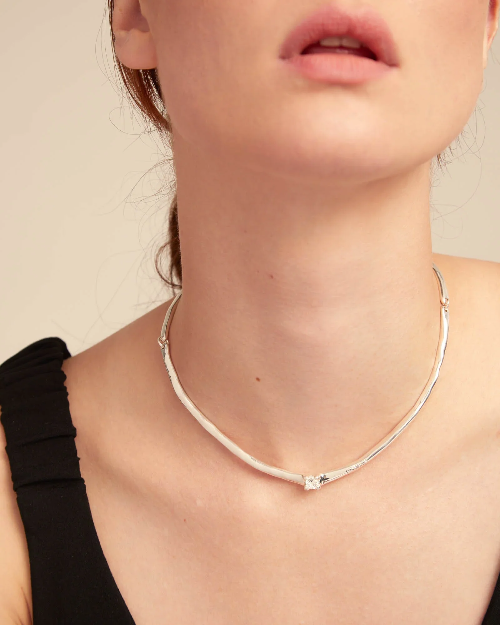 UNOde50 Spiritual Silver-Plated Cubic Zirconia Choker Necklace - Image 4