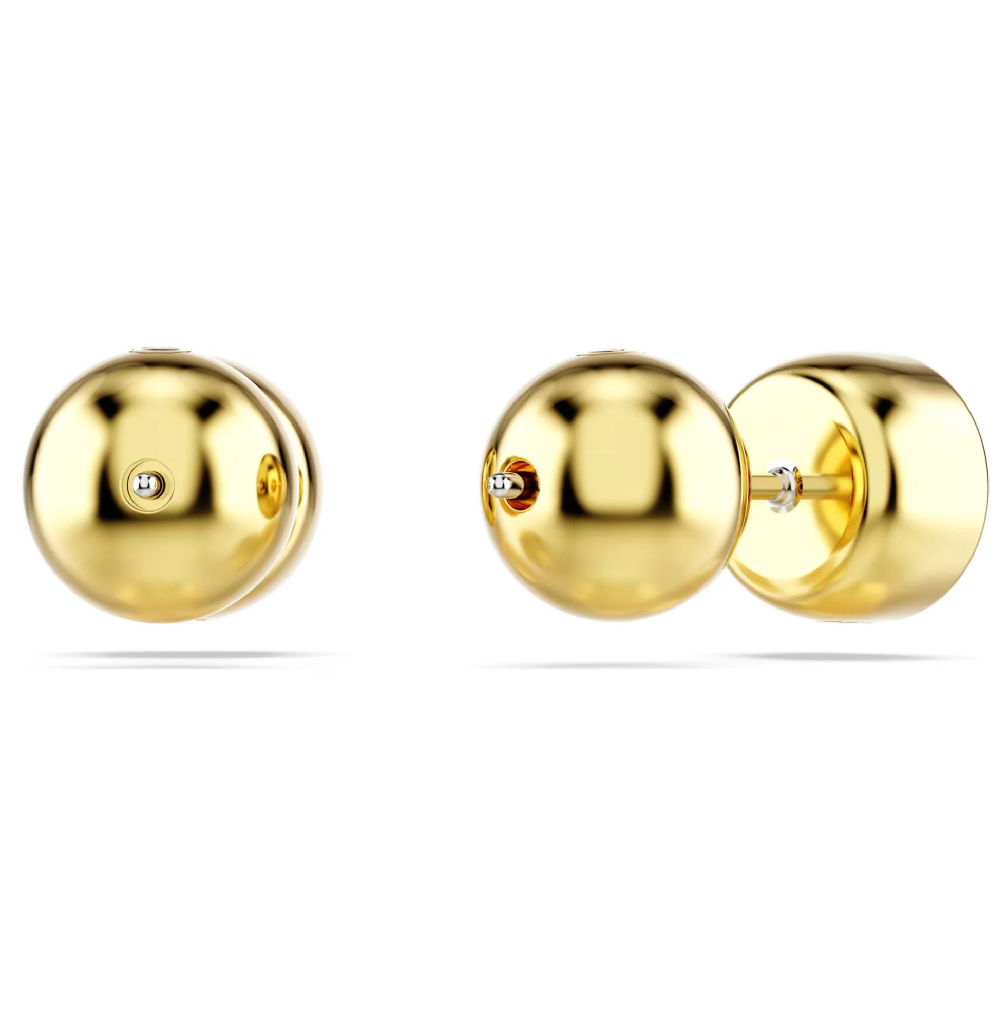 Swarovski Imber Stud Earrings - Round cut, White, Gold-tone plated - Image 3