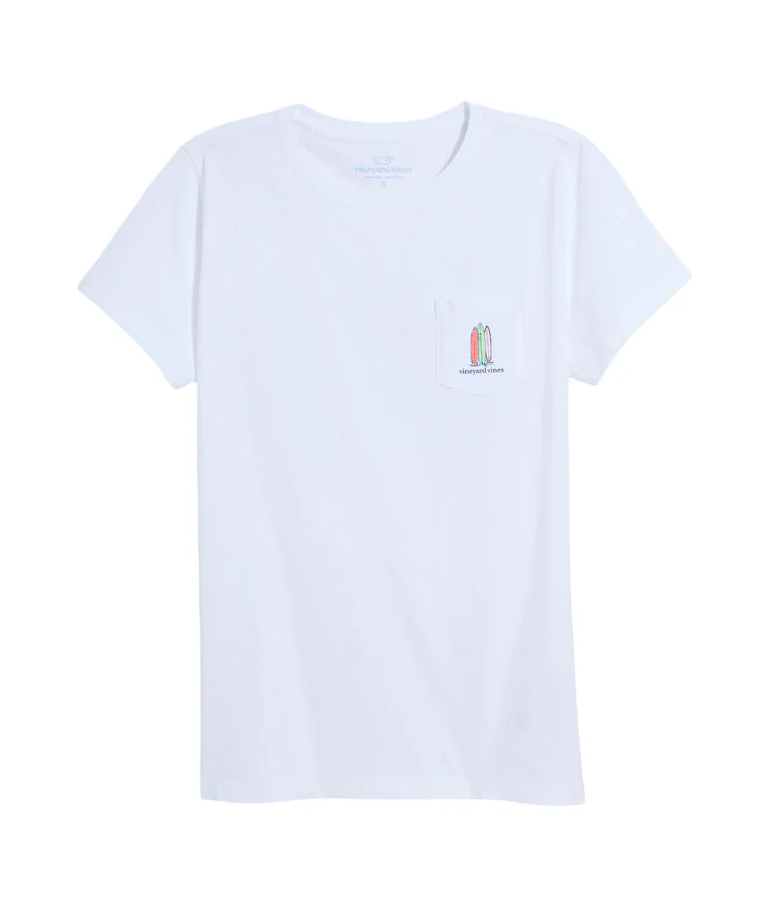 Vineyard Vines Womens Key West Toile Scenic Pocket Short Sleeve T-Shirt - Image 2