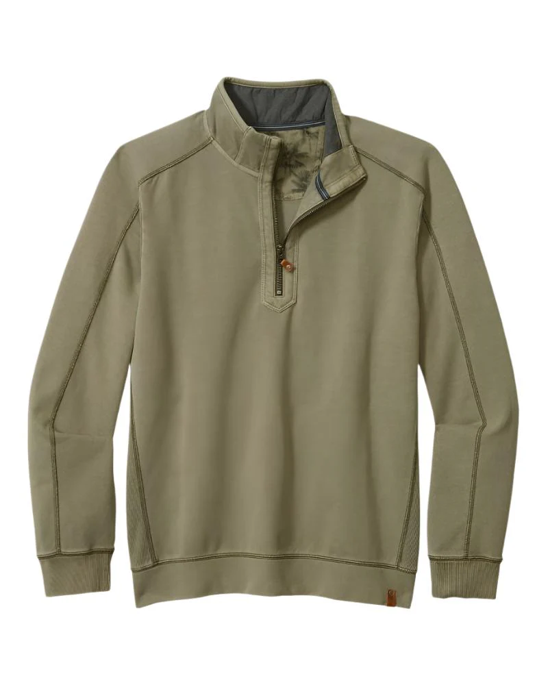 Tommy Bahama Mens Ben & Terry Half-Zip Sweatshirt - Image 2