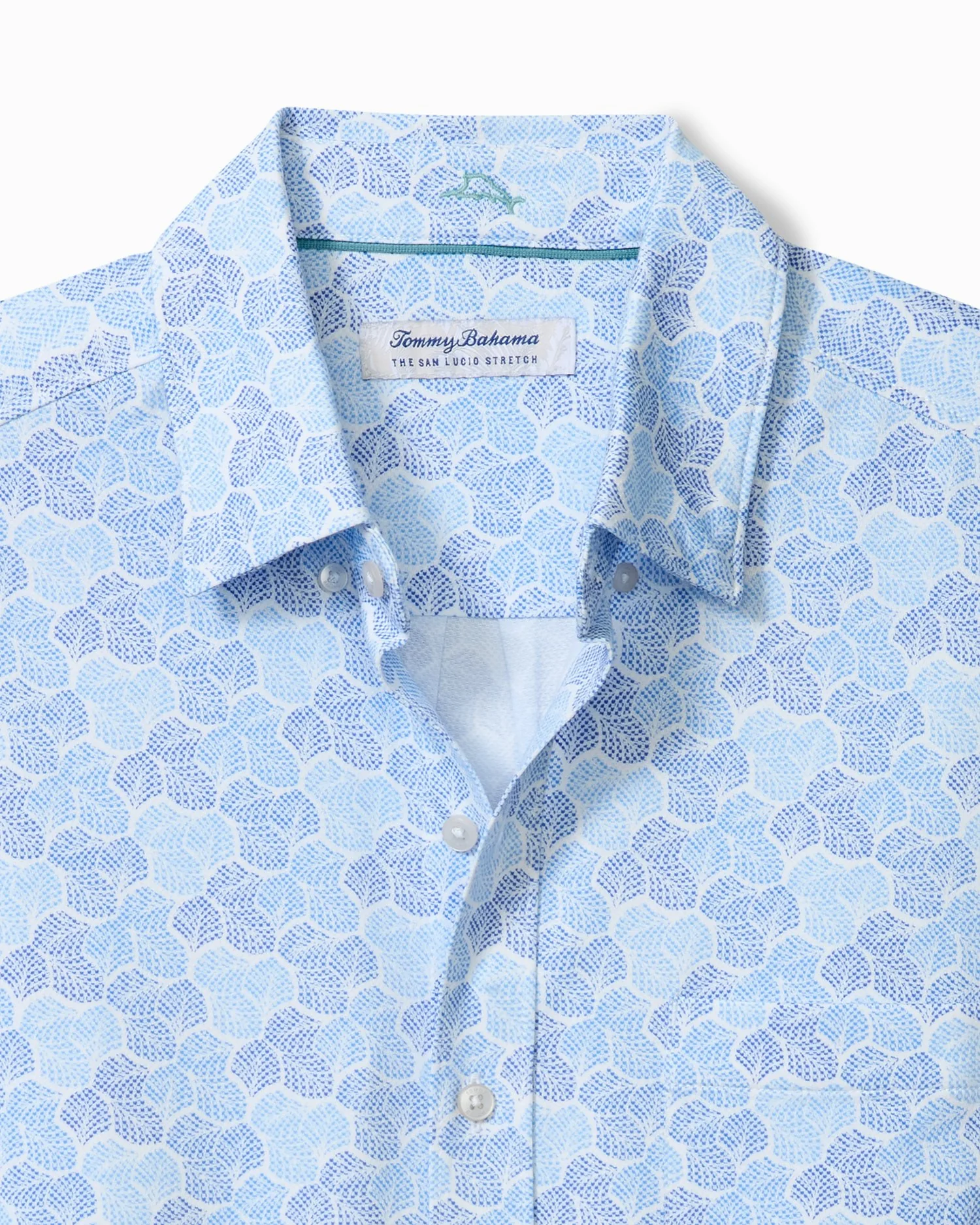 Tommy Bahama Mens San Lucio Tri Leaf Geo Stretch Knit Button Down Shirt - Image 2