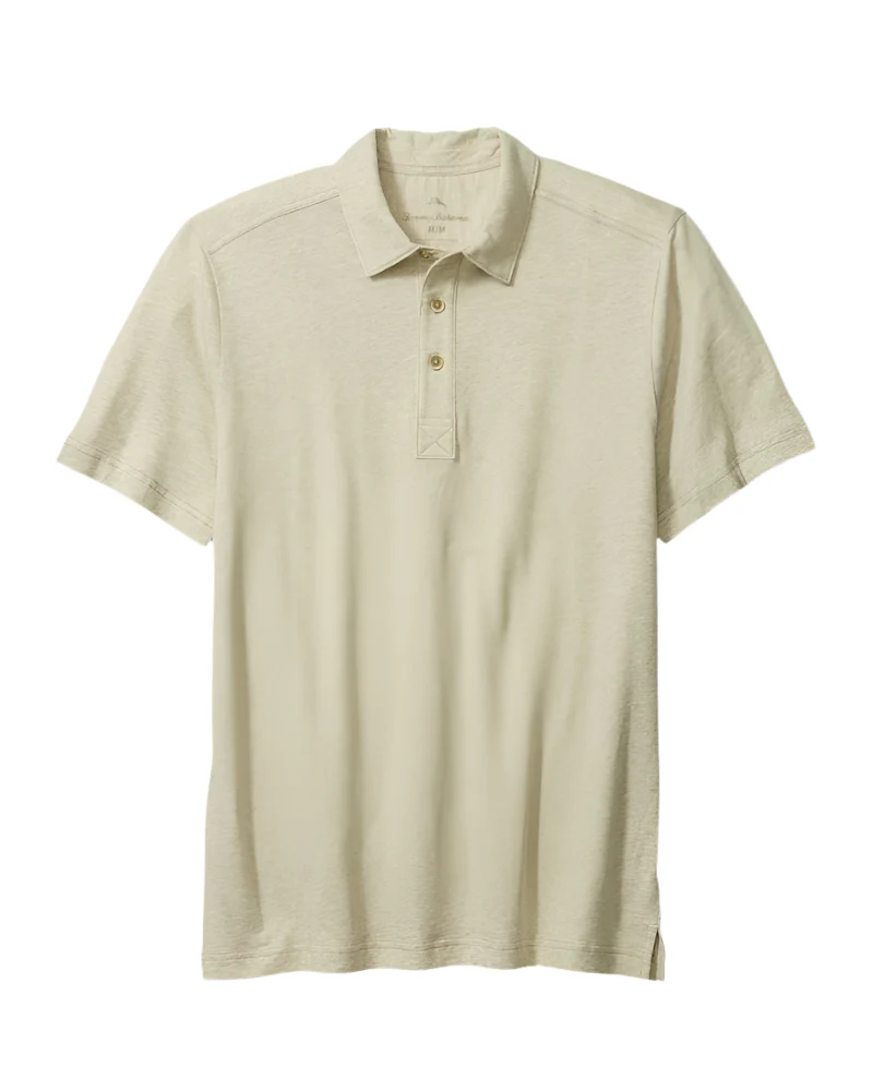 Tommy Bahama Mens Laurito Beach Linen-Blend Short Sleeve Polo Shirt - Image 2
