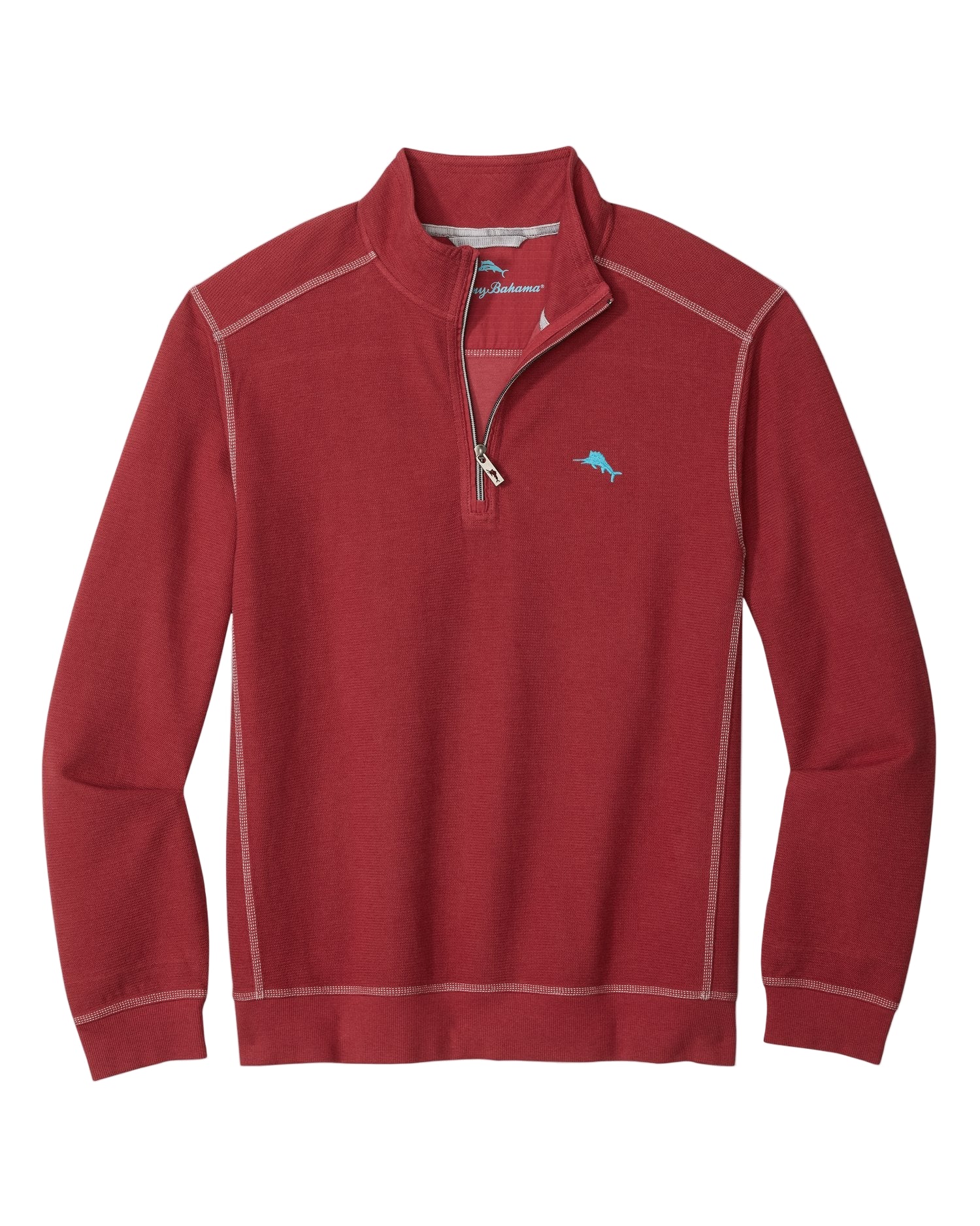 Tommy Bahama Mens Montego Beach Half-Zip Long Sleeve Sweatshirt - Image 2