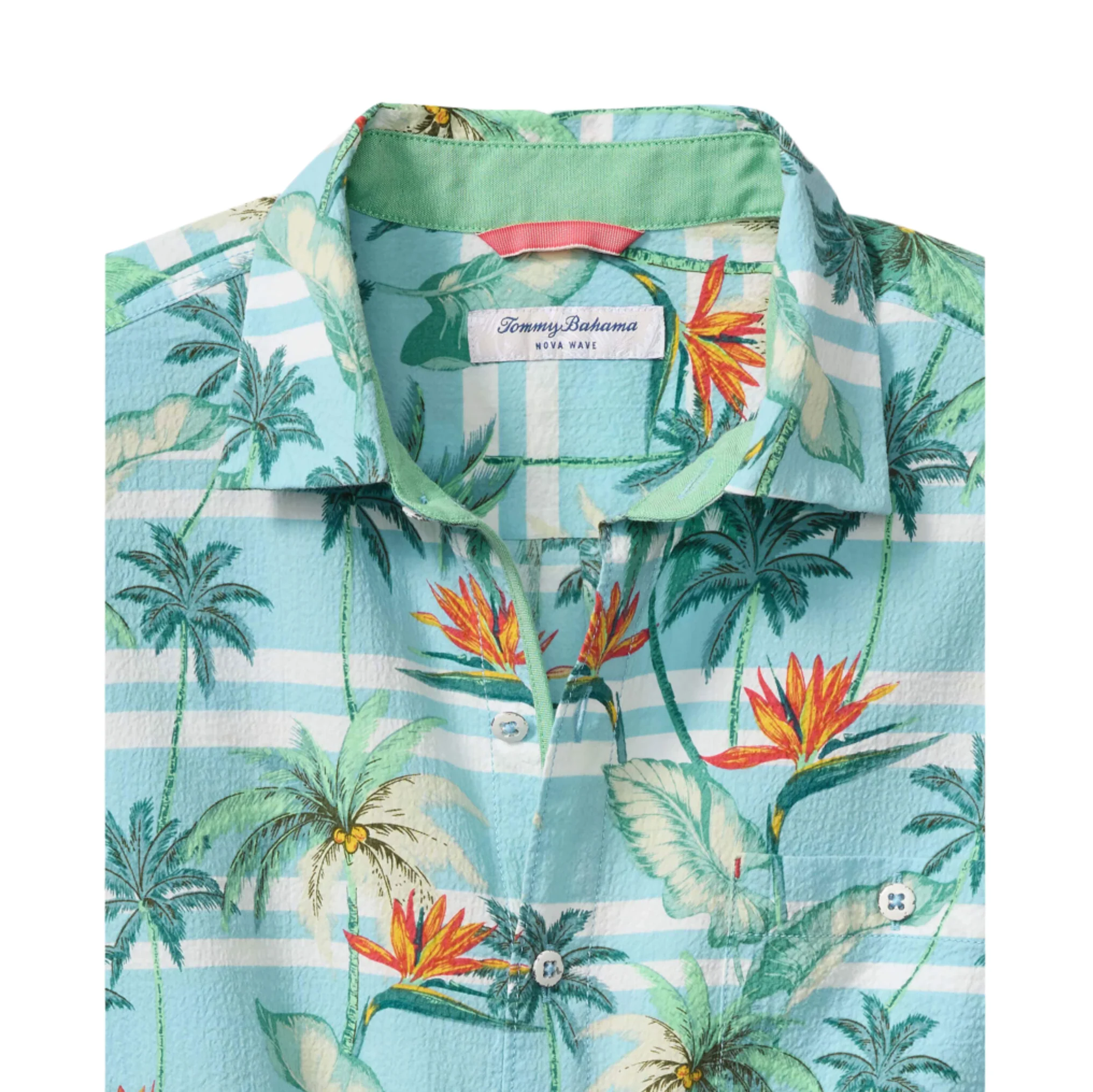 Tommy Bahama Mens Nova Wave Palmero Stripe Short Sleeve Shirt - Image 2