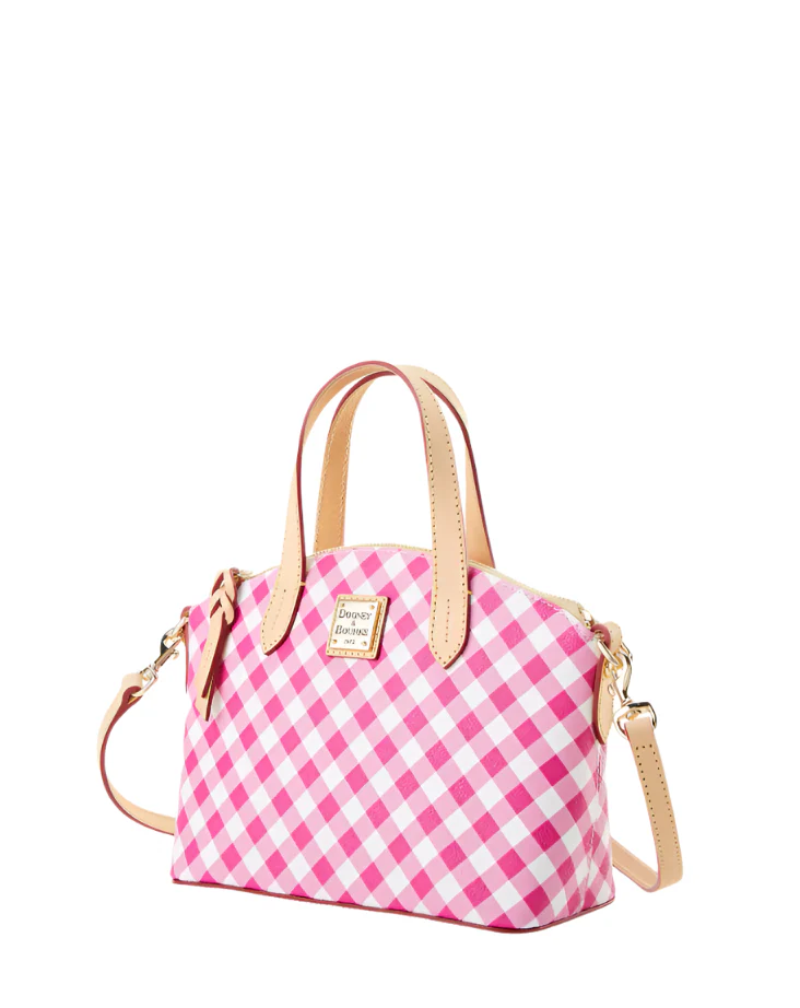 Dooney & Bourke Gingham II Ruby Satchel Handbag - Image 2