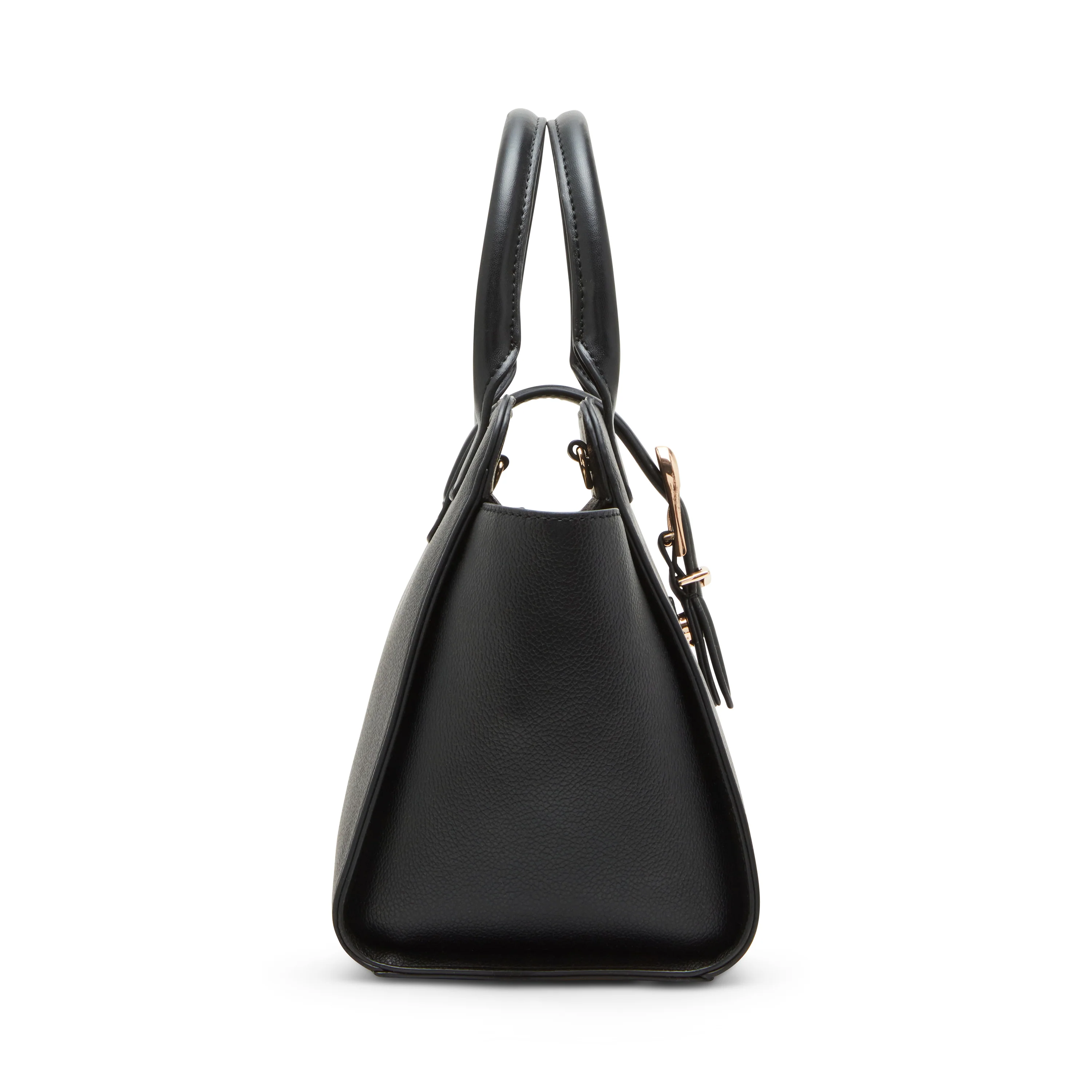Anne Klein Sculpted Buckle Satchel Handbag - Image 3