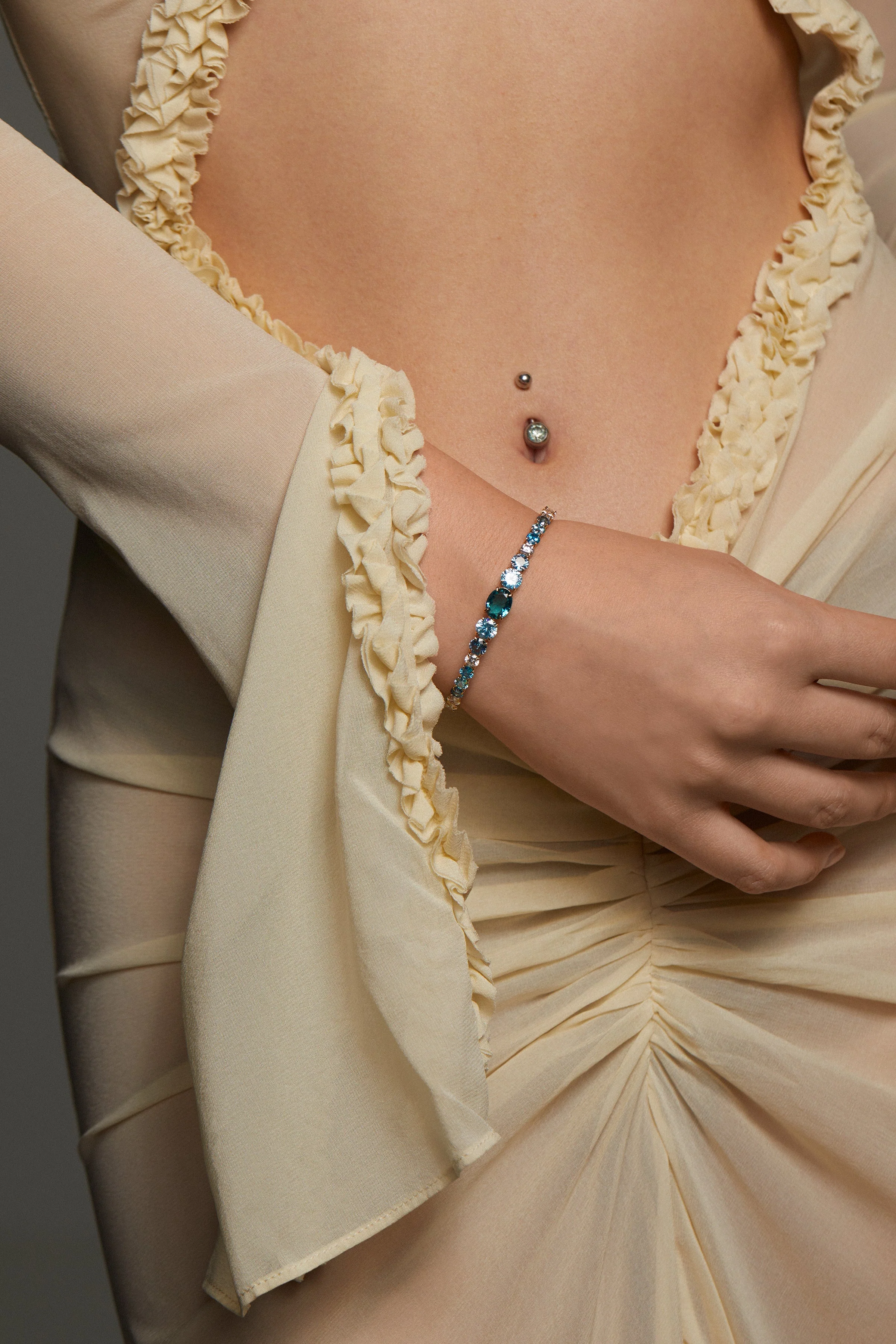 Nadri Stellar Multi Stone Hinge Bracelet - Image 2