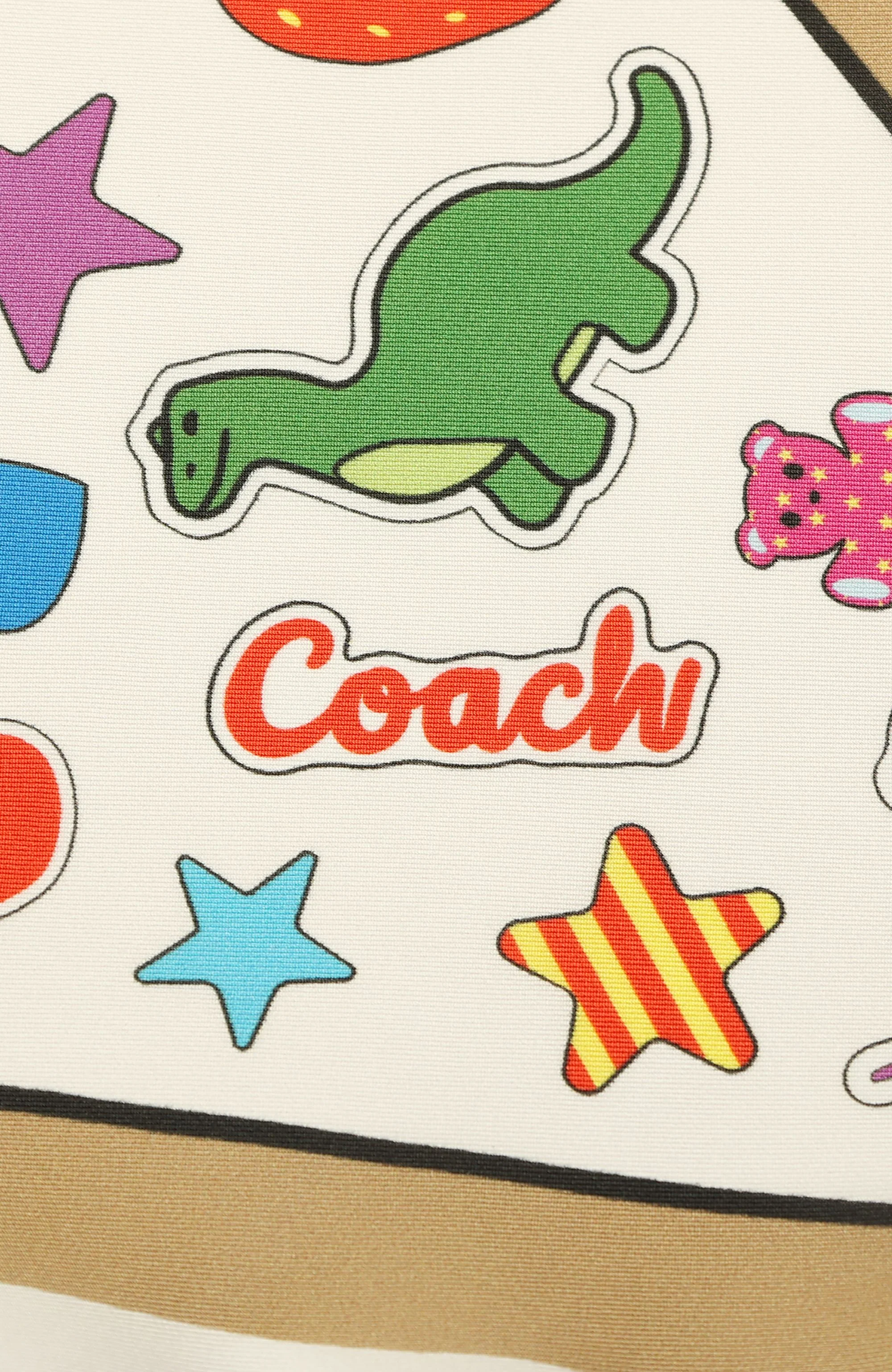 Coach Stickers Printed Silk Diamond Scarf - Image 4