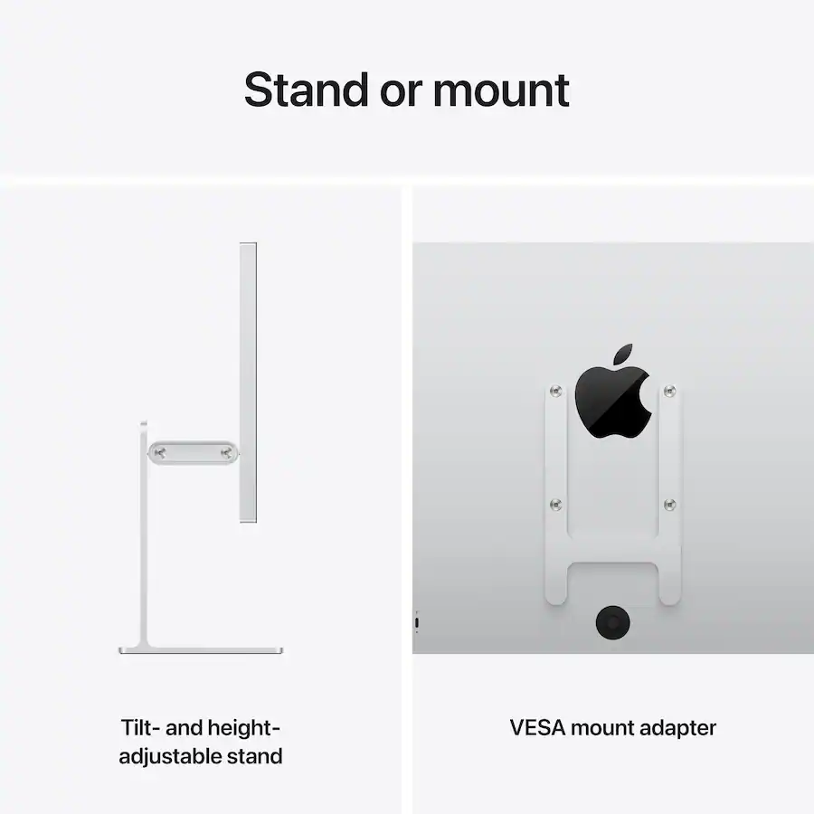 Apple Studio Display XDR Nano-texture glass Tilt- and height-adjustable stand - Silver - Image 4